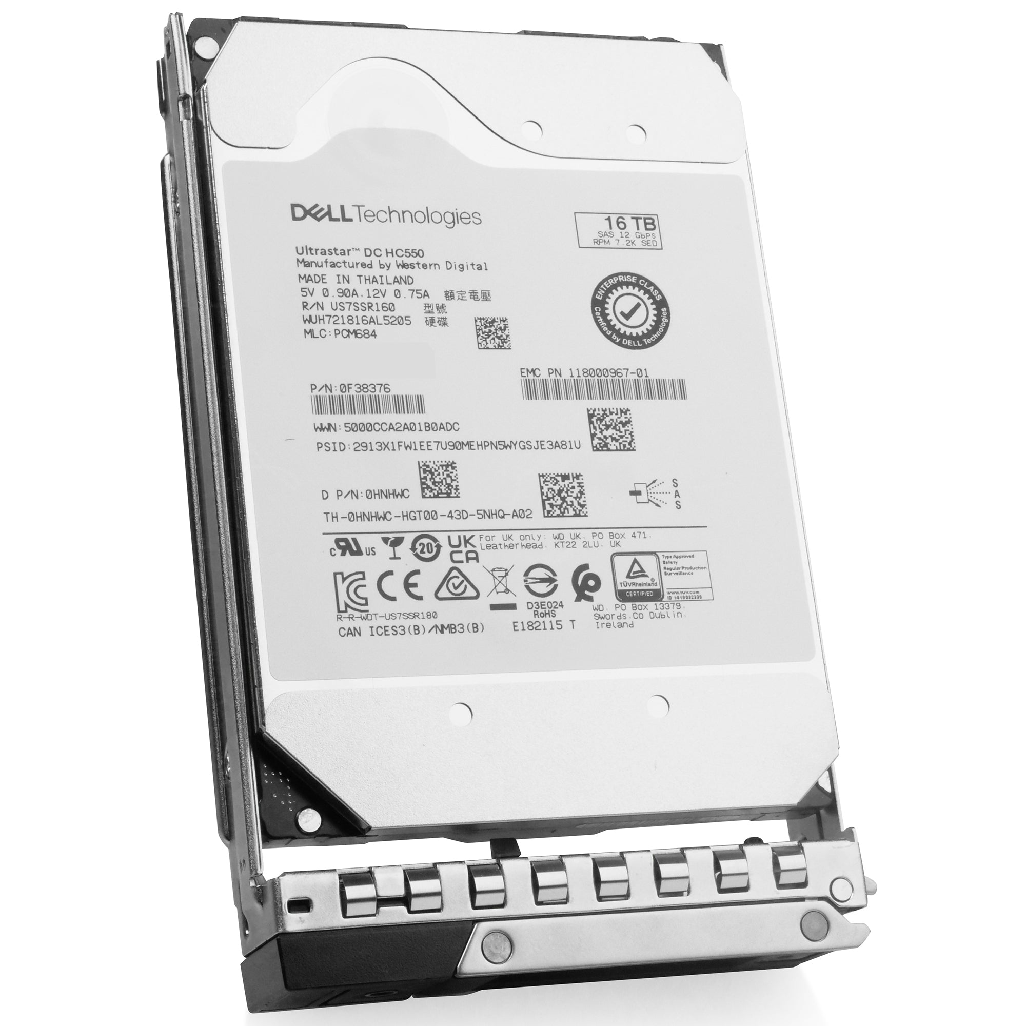 Dell G14 TR0WG 16TB 7.2K RPM SAS 12Gb/s 512e 3.5in Hard Drive