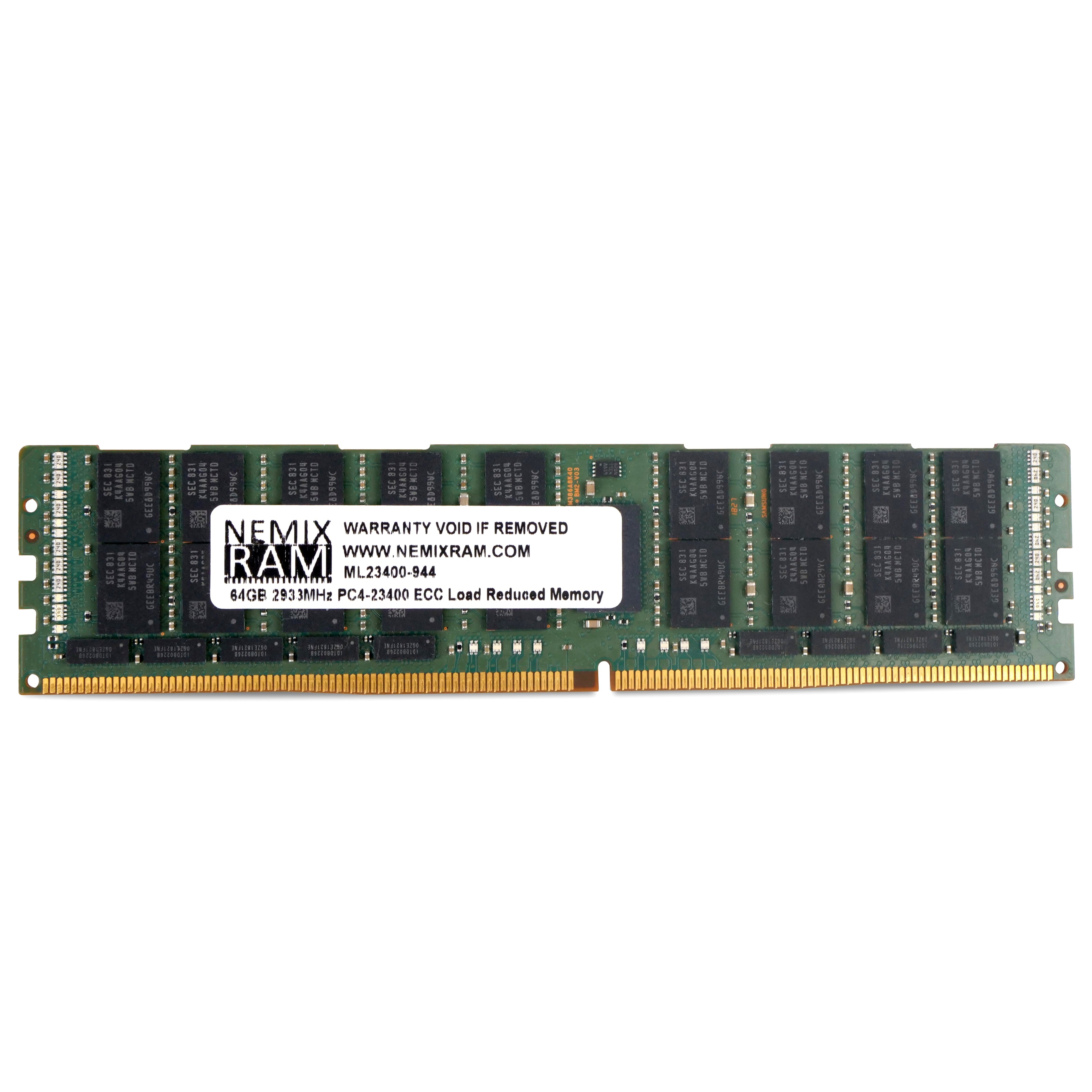 Nemix ML23400-944 64GB 4Rx4 DDR4 2933MHz LRDIMM ECC Server RAM (PC4-23400) Refurbished