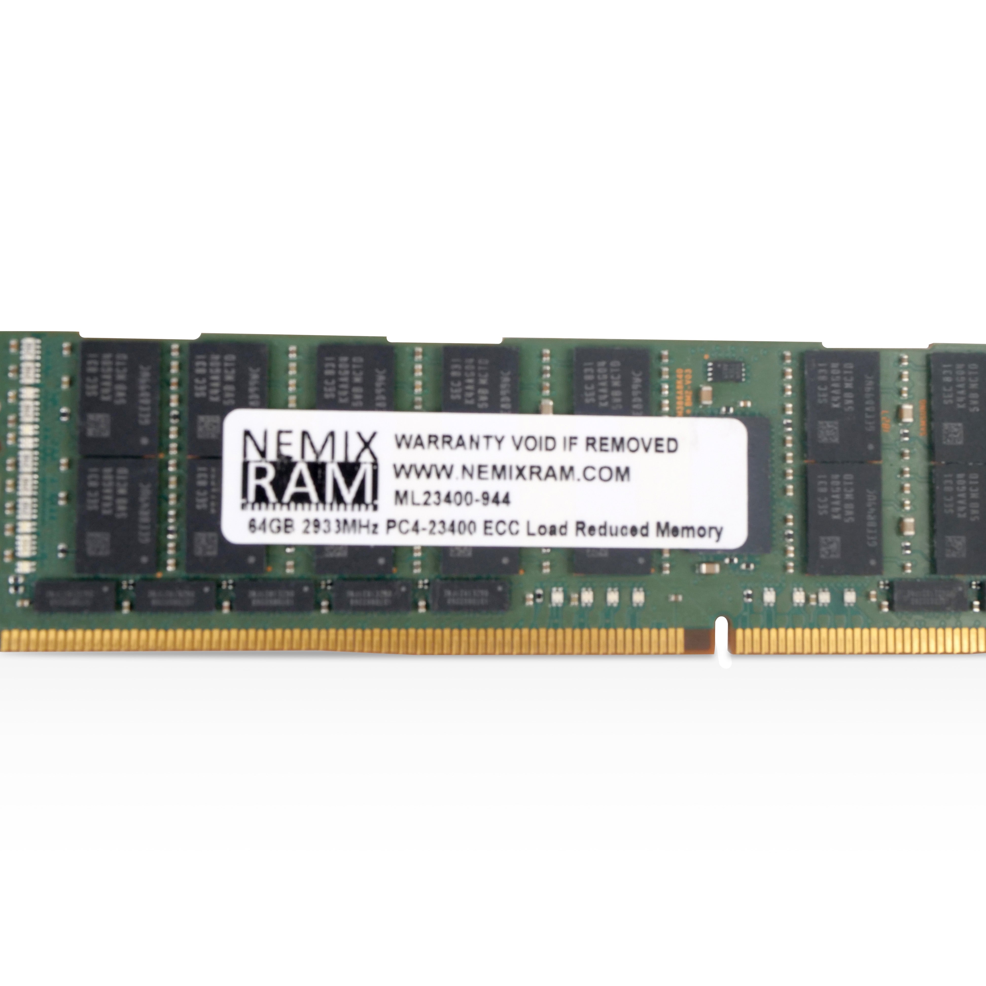 Nemix ML23400-944 64GB 4Rx4 DDR4 2933MHz LRDIMM ECC Server RAM (PC4-23400) Refurbished