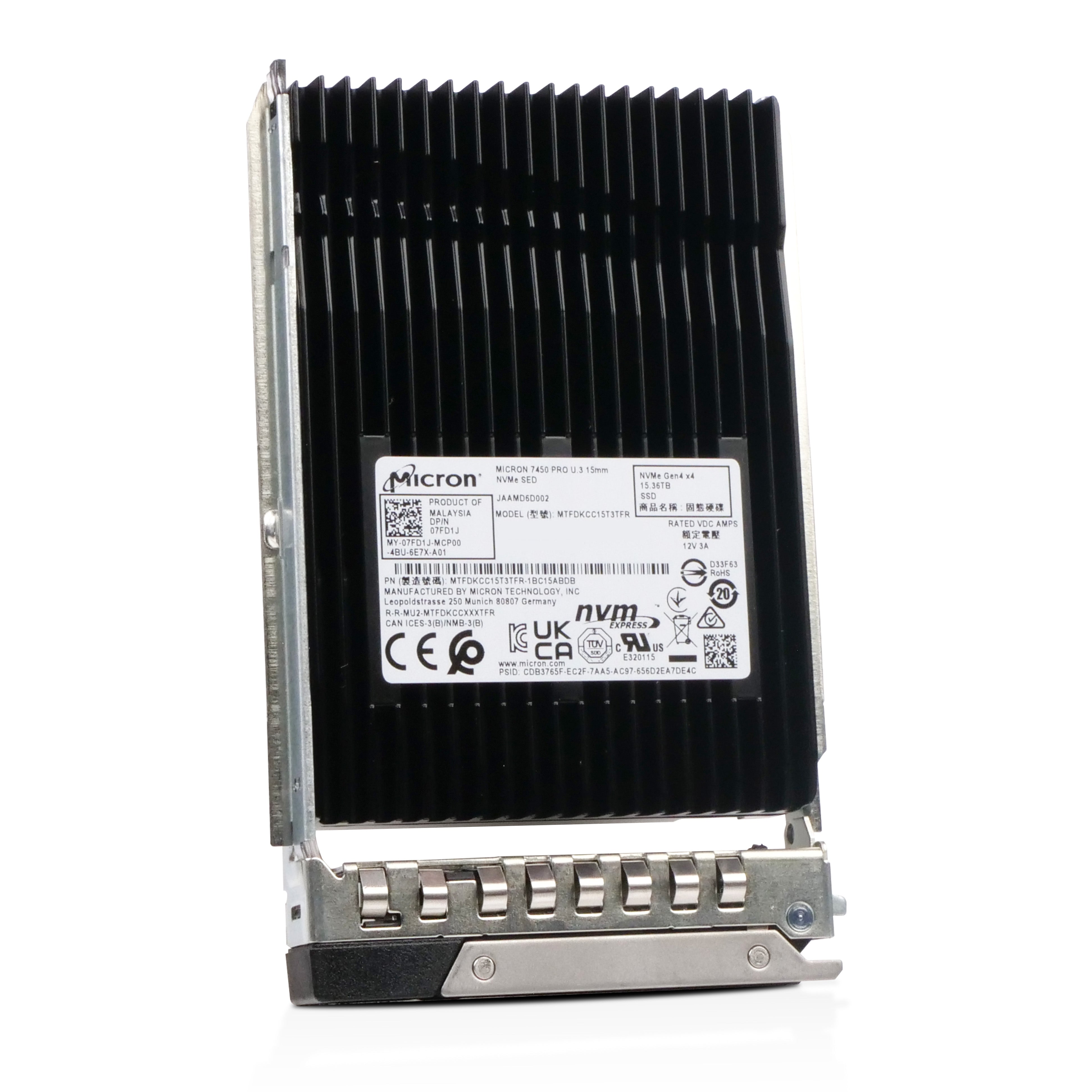 Dell G14 400-BMVJ 15.36TB 1 DWPD PCIe Gen 4.0 x4 8GB/s Read-Intensive 3D TLC U.3 NVMe 2.5in Solid State Drive