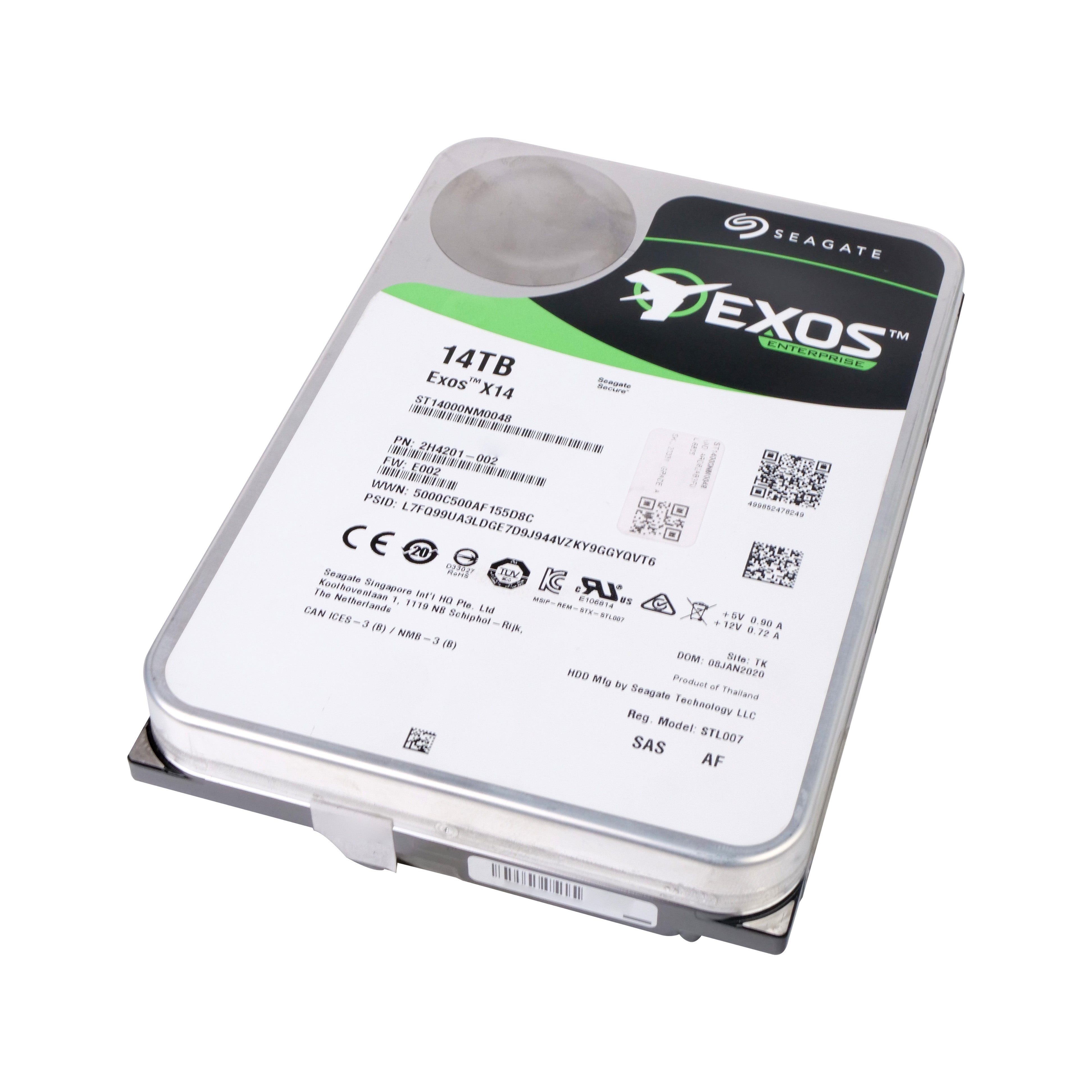 Seagate Exos X14 ST14000NM0048 14TB 7.2K RPM SAS 12Gb/s 512e/4Kn 256MB 3.5" FastFormat HDD