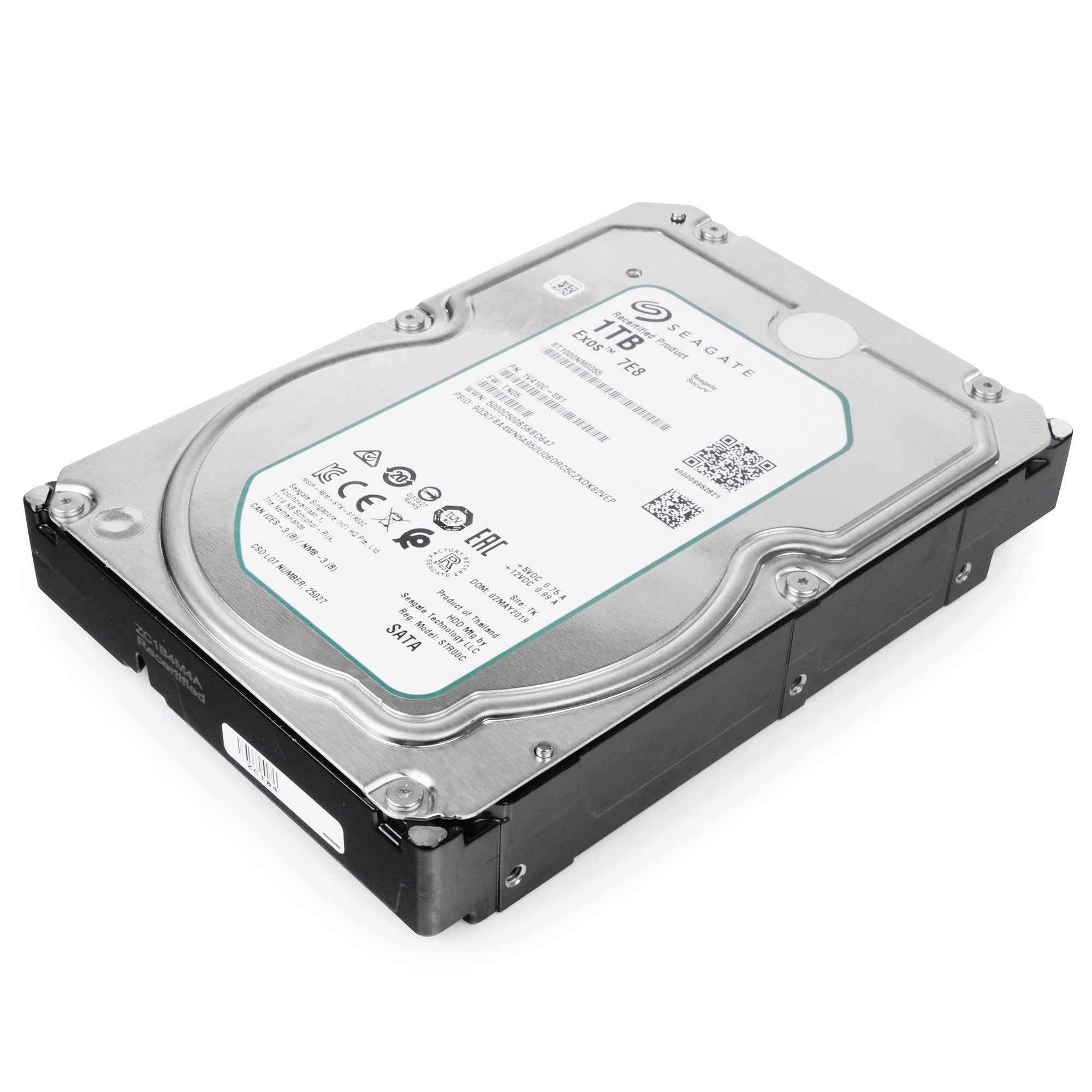 Seagate Exos 7E8 ST1000NM0055 1TB 7.2K RPM SATA 6Gb/s 512n 128MB 3.5" Manufacturer Recertified HDD