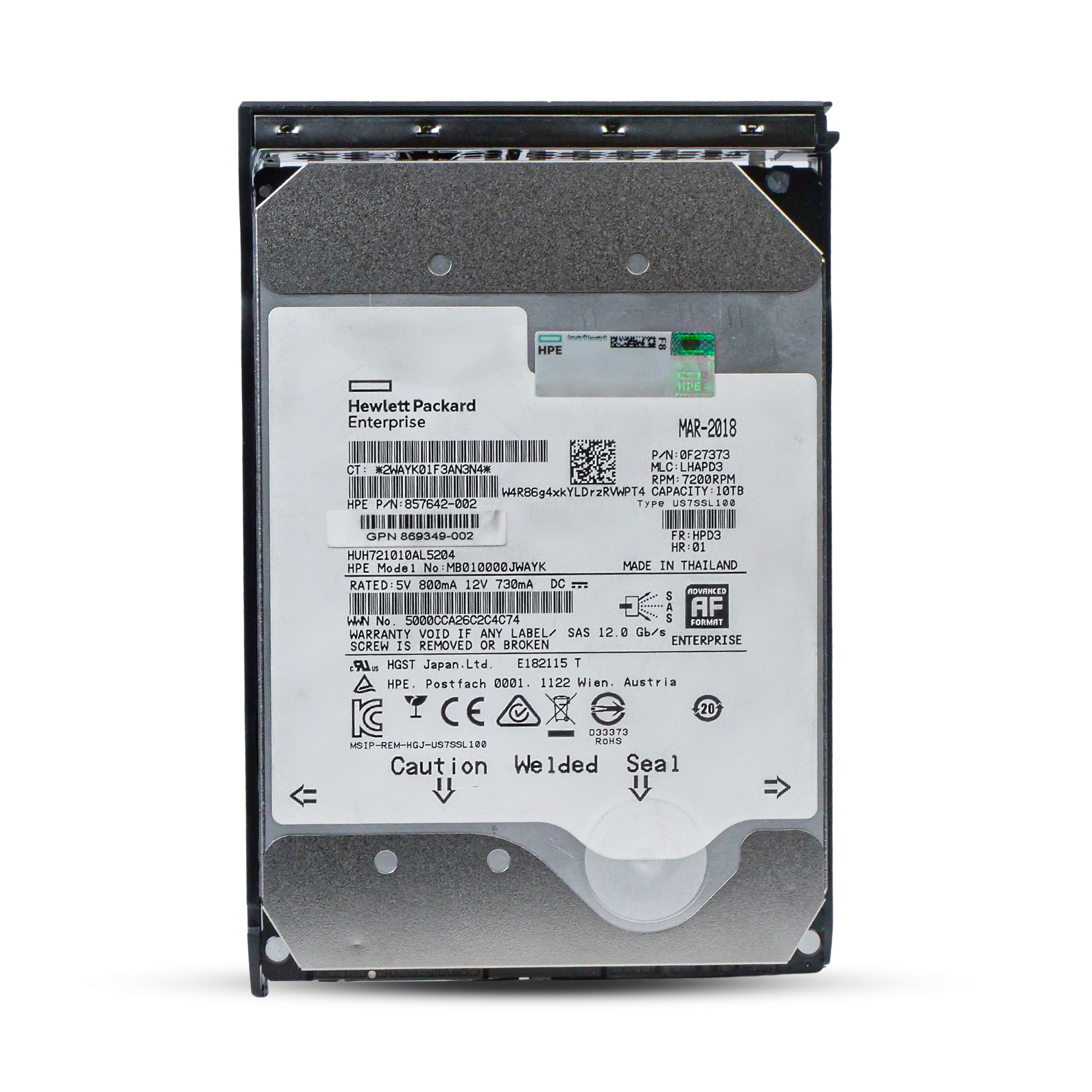 HP Generation 11 878677-001 10TB 7.2K RPM SAS 12Gb/s 512e 256MB 3.5in Refurbished HDD