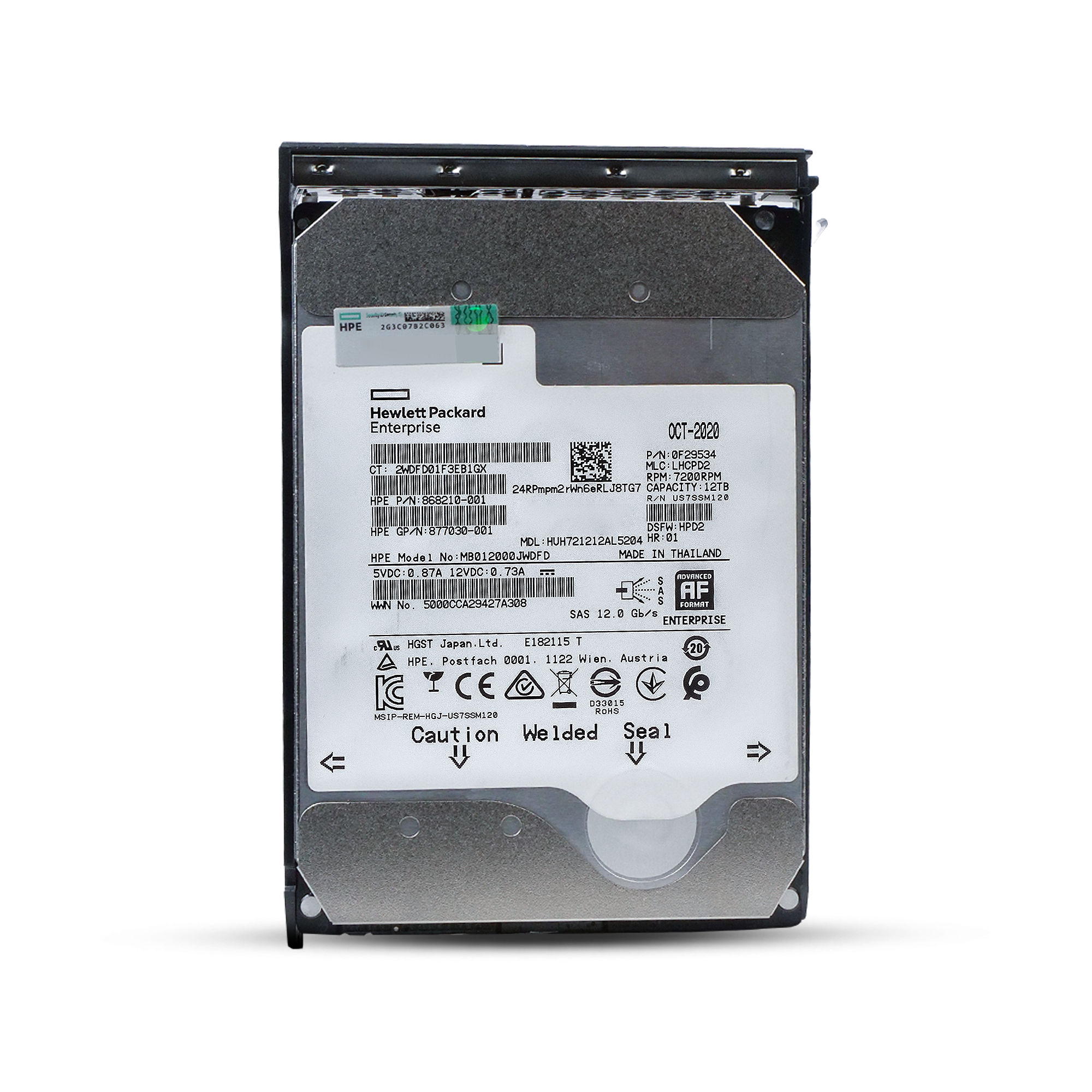 HP Generation 11 P17966-B21 12TB 7.2K RPM SAS 12Gb/s 512e 256MB 3.5in Refurbished HDD