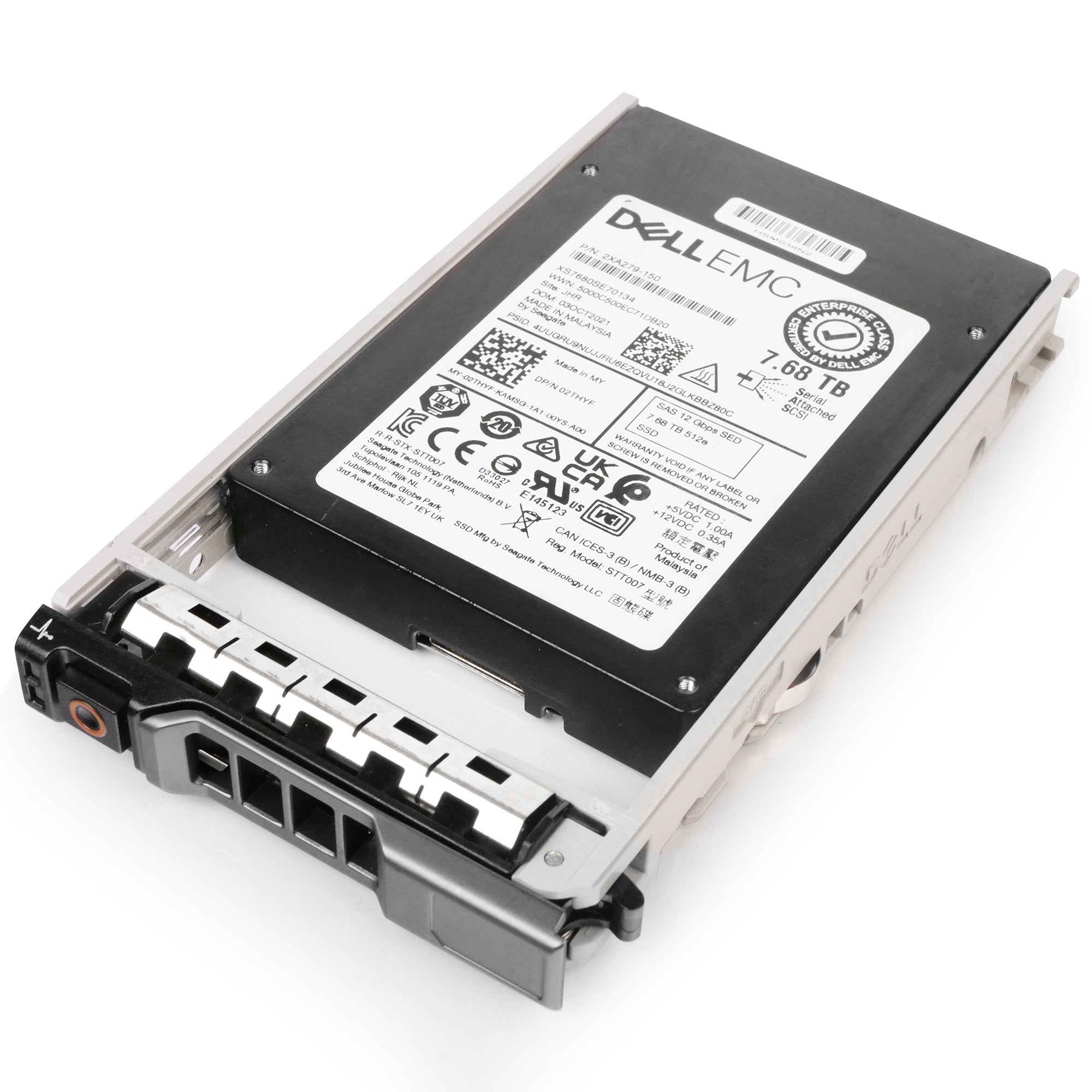 Dell G13 02THYF 7.68TB 1 DWPD SAS 12Gb/s 3D eTLC 2.5in Refurbished SSD
