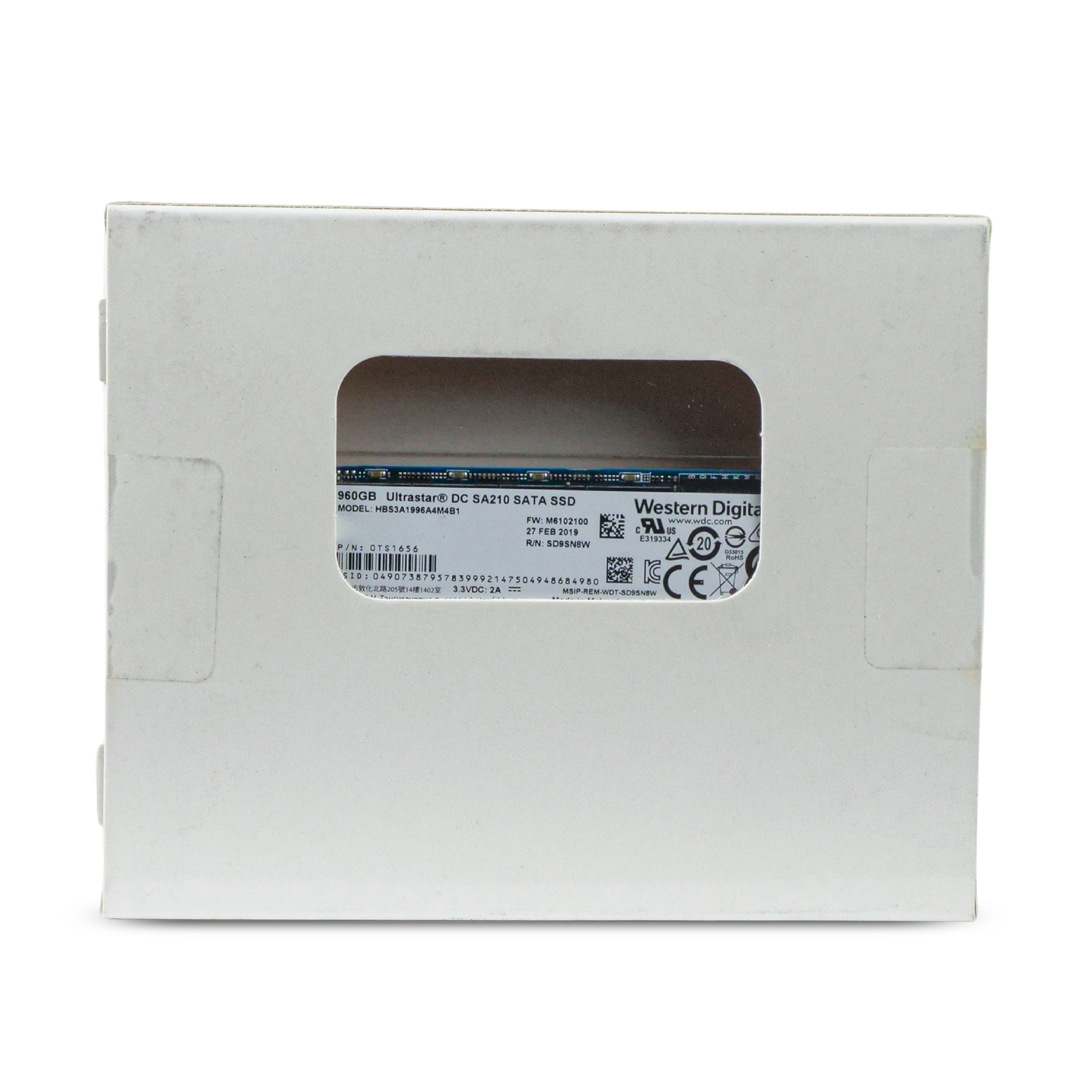 Western Digital Ultrastar DC SA210 HBS3A1996A4M4B1 0TS1656 960GB 0.1 DWPD SATA 6Gb/s 3D TLC M.2 2280 SSD