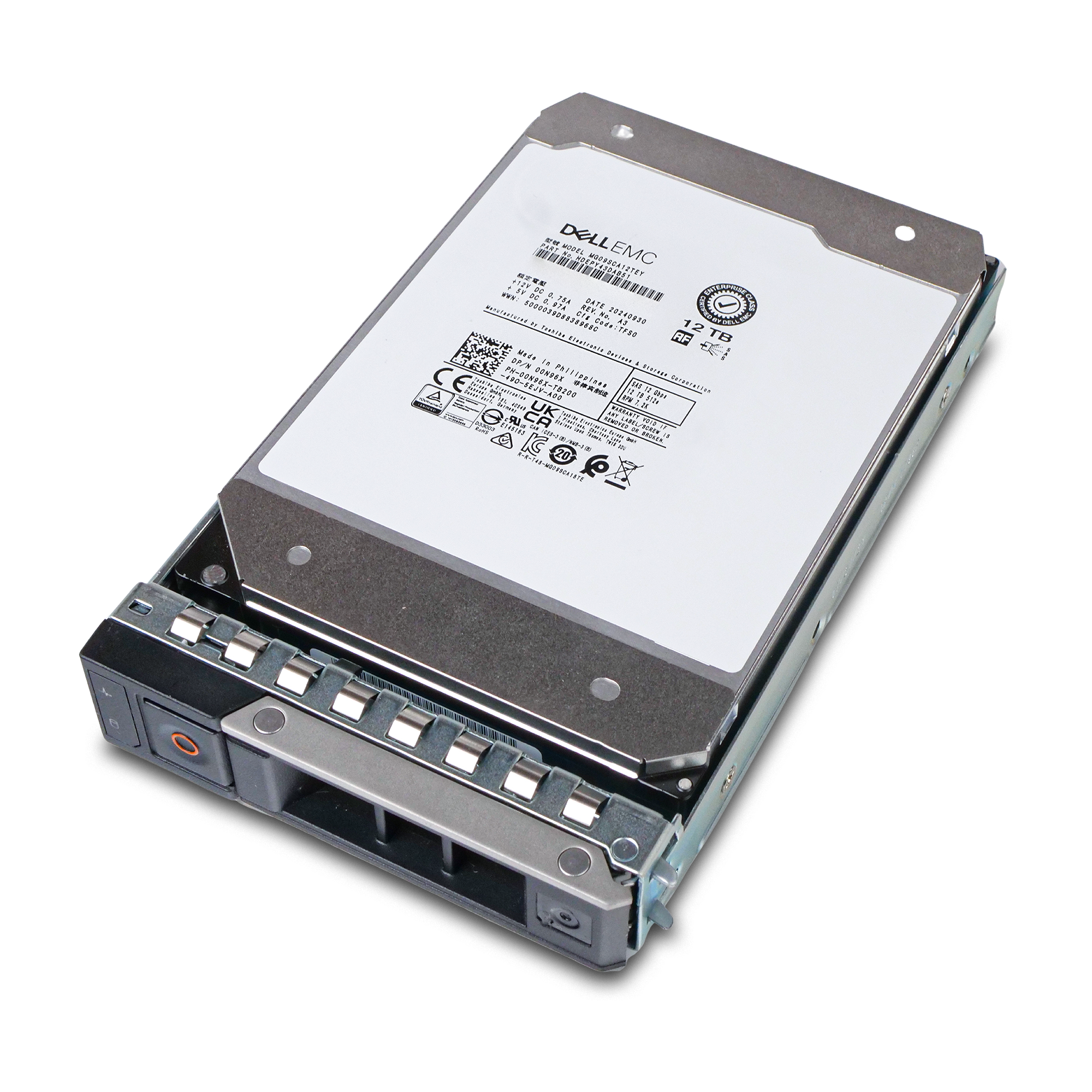 Dell G14 00N96X 12TB 7.2K RPM SAS 12Gb/s 512e 512MiB 3.5in HDD