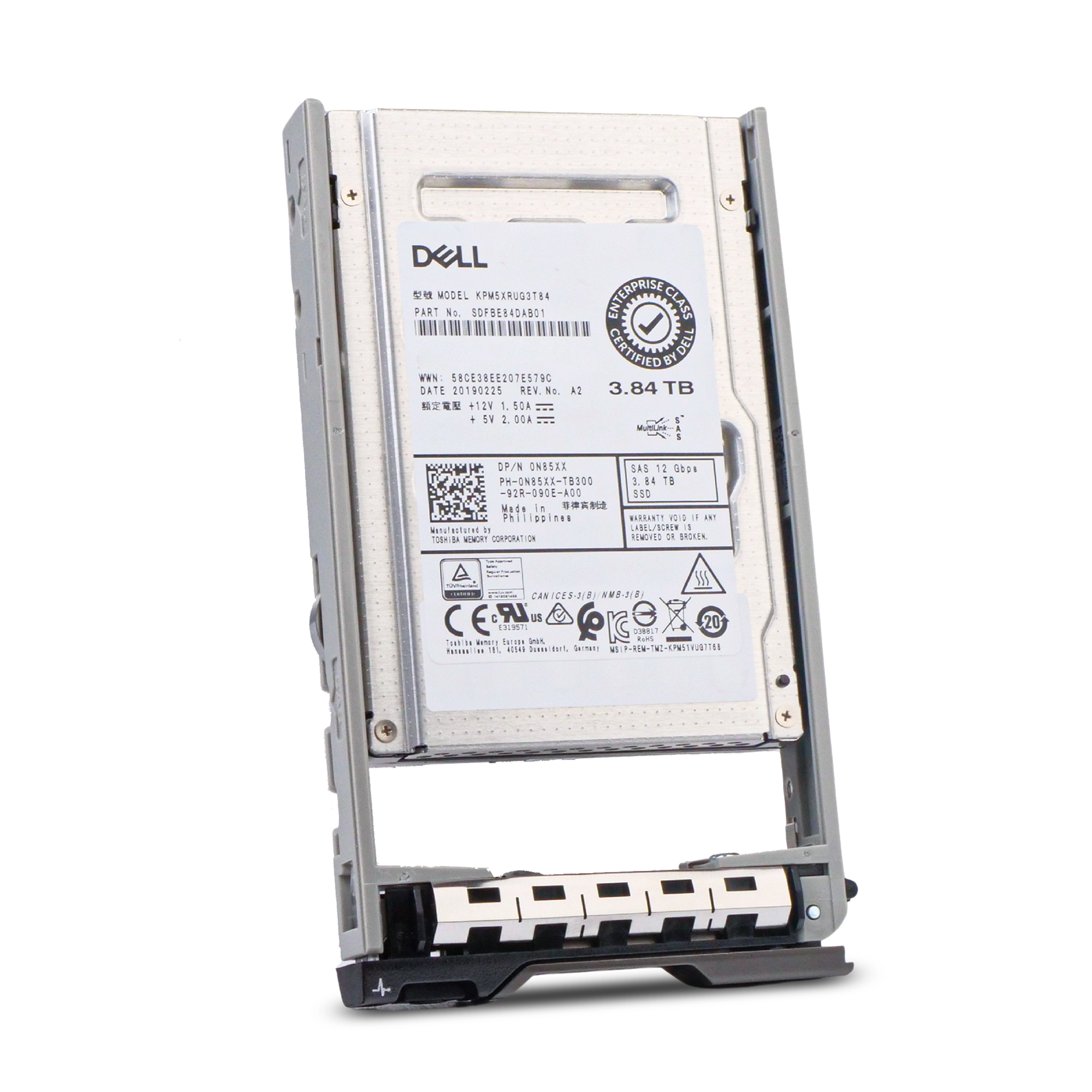 Dell G13 0N85XX 3.84TB 1 DWPD SAS 12Gb/s Read Intensive 3D TLC 2.5in SSD