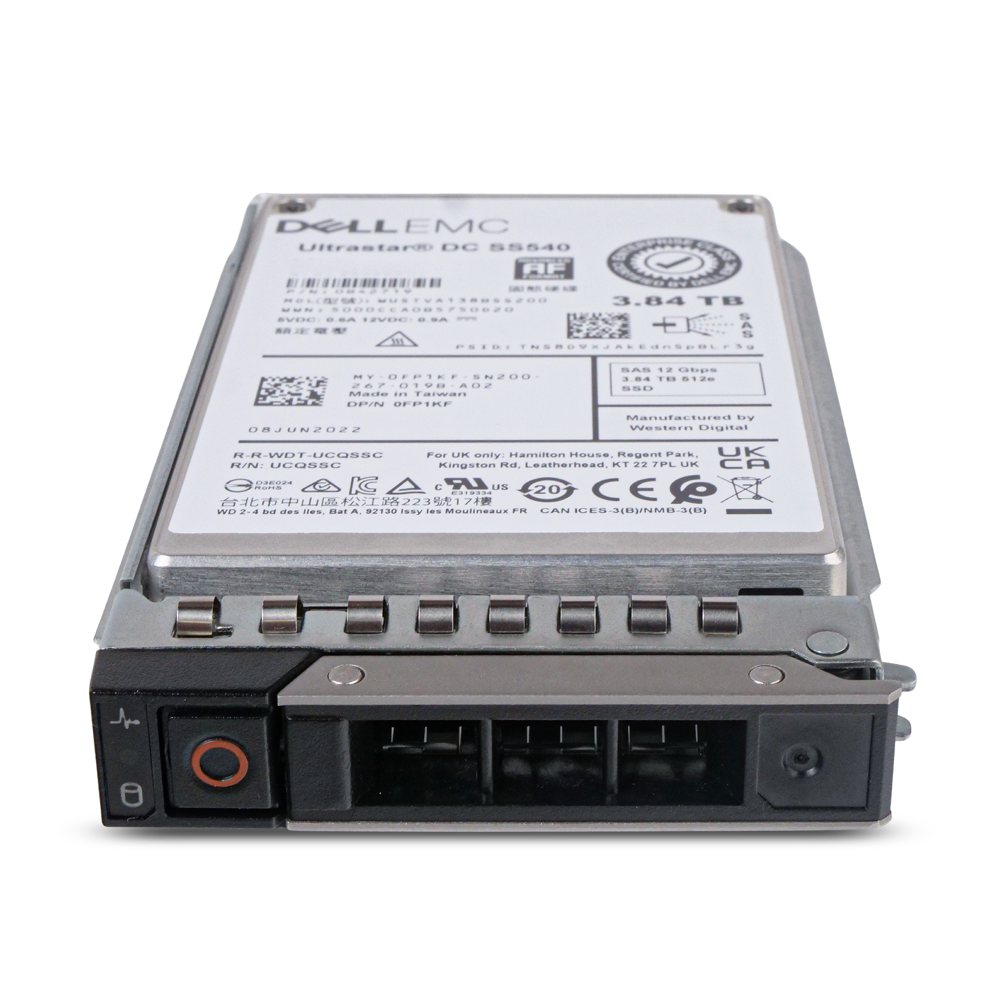 Dell G14 0FP1KF 3.84TB 1 DWPD SAS 12Gb/s 3D TLC 2.5in Refurbished Read Intensive SSD
