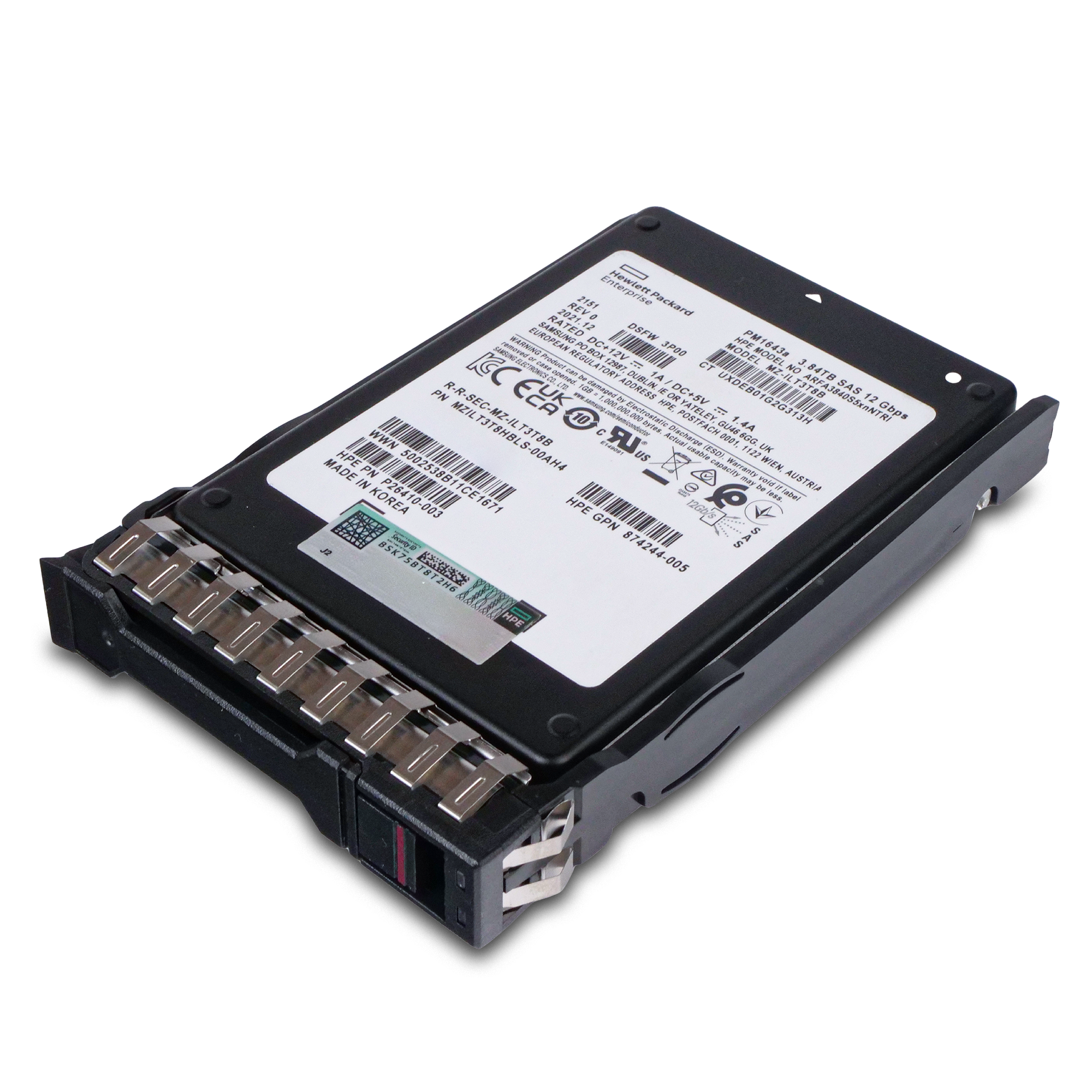 HP Generation 11 P40508-S21 3.84TB 1 DWPD SAS 12Gb/s 3D TLC 2.5in Refurbished SSD