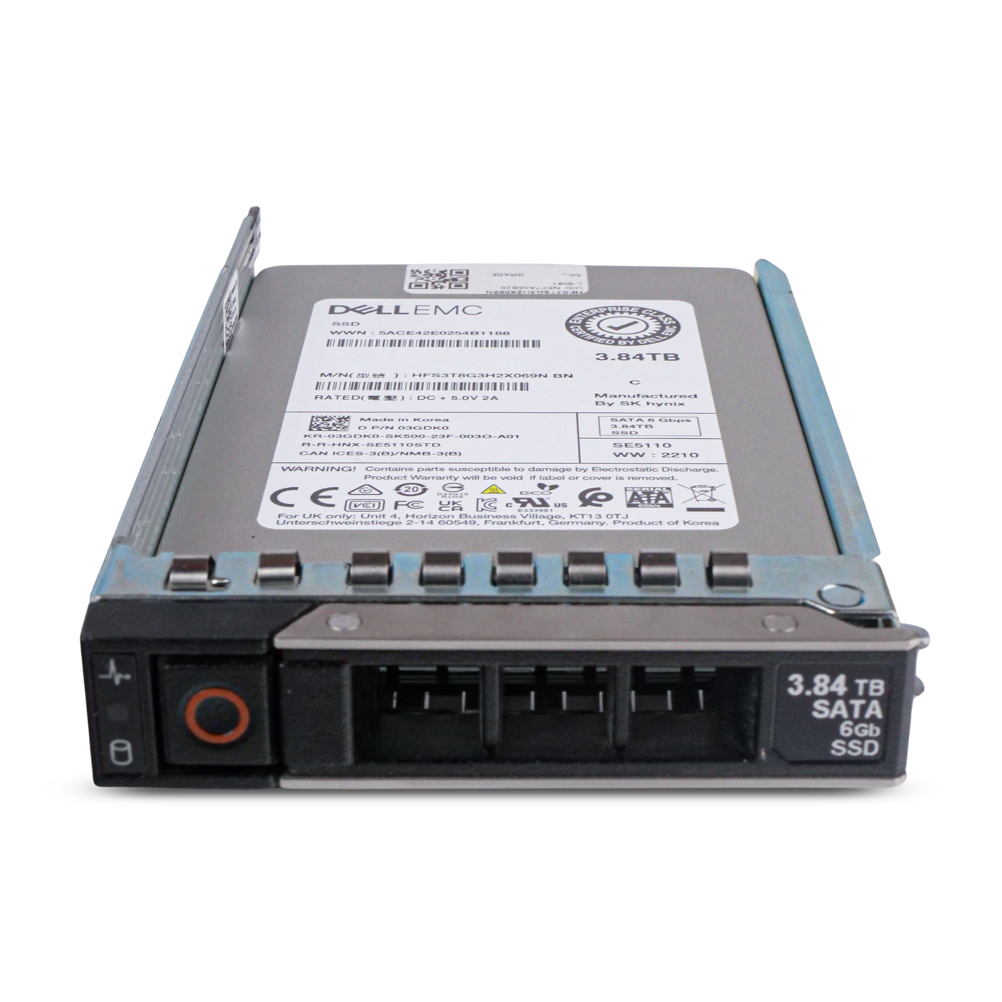 Dell G14 400-ATIC 3.84TB 1 DWPD SATA 6Gb/s 3D TLC 2.5in Refurbished SSD