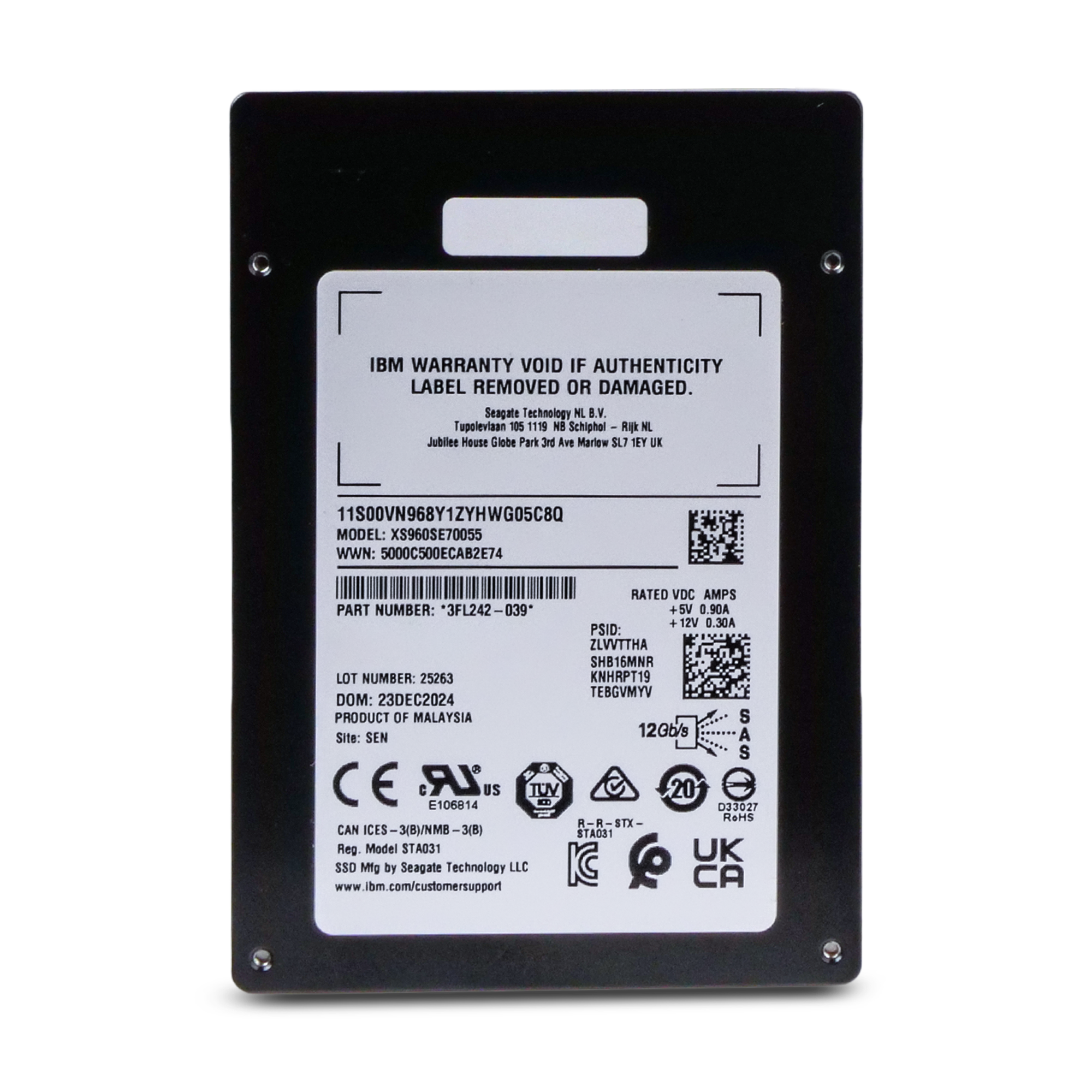 Seagate Nytro 3350 XS960SE70055 960GB 1 DWPD SAS 12Gb/s 3D eTLC 2.5in IBM SSD