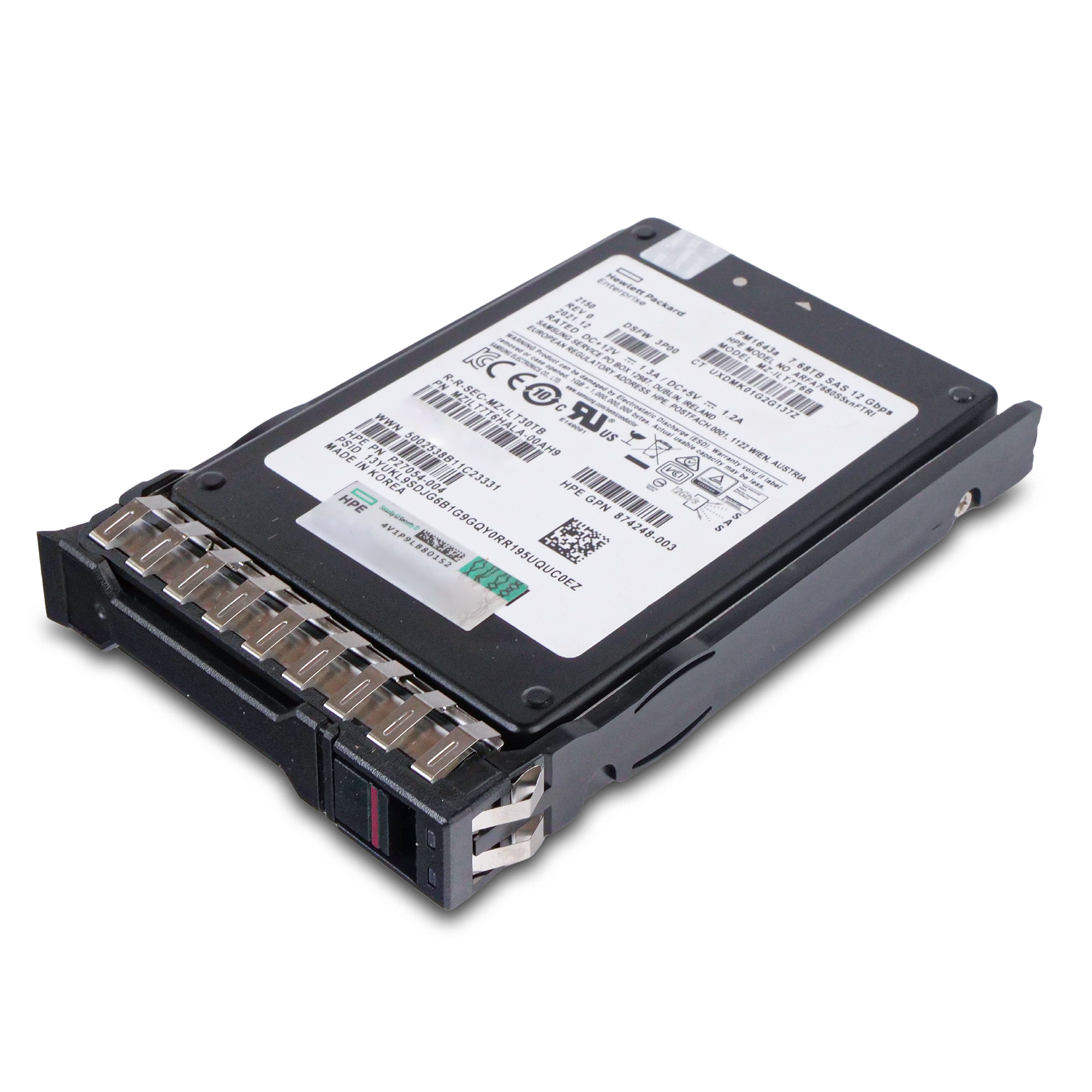 HP Generation 11 ARFA7680S5xnFTRI P27054-004 7.68TB 1 DWPD SAS 12Gb/s 3D TLC 2.5in Refurbished SSD