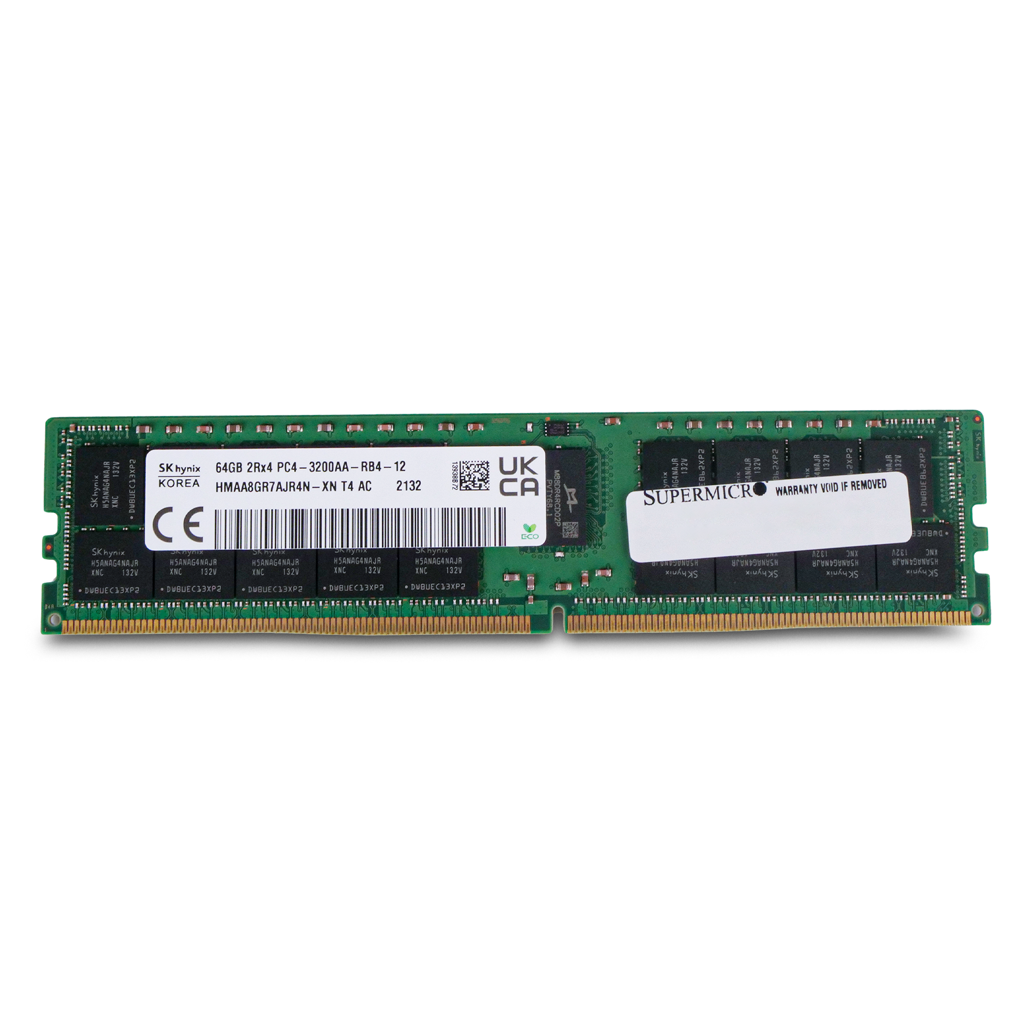 SK Hynix/SUPERMICRO HMAA8GR7AJR4N-XN 64GB DDR4 3200MHz 2Rx4 RDIMM ECC Server RAM (PC4-3200AA) Refurbished
