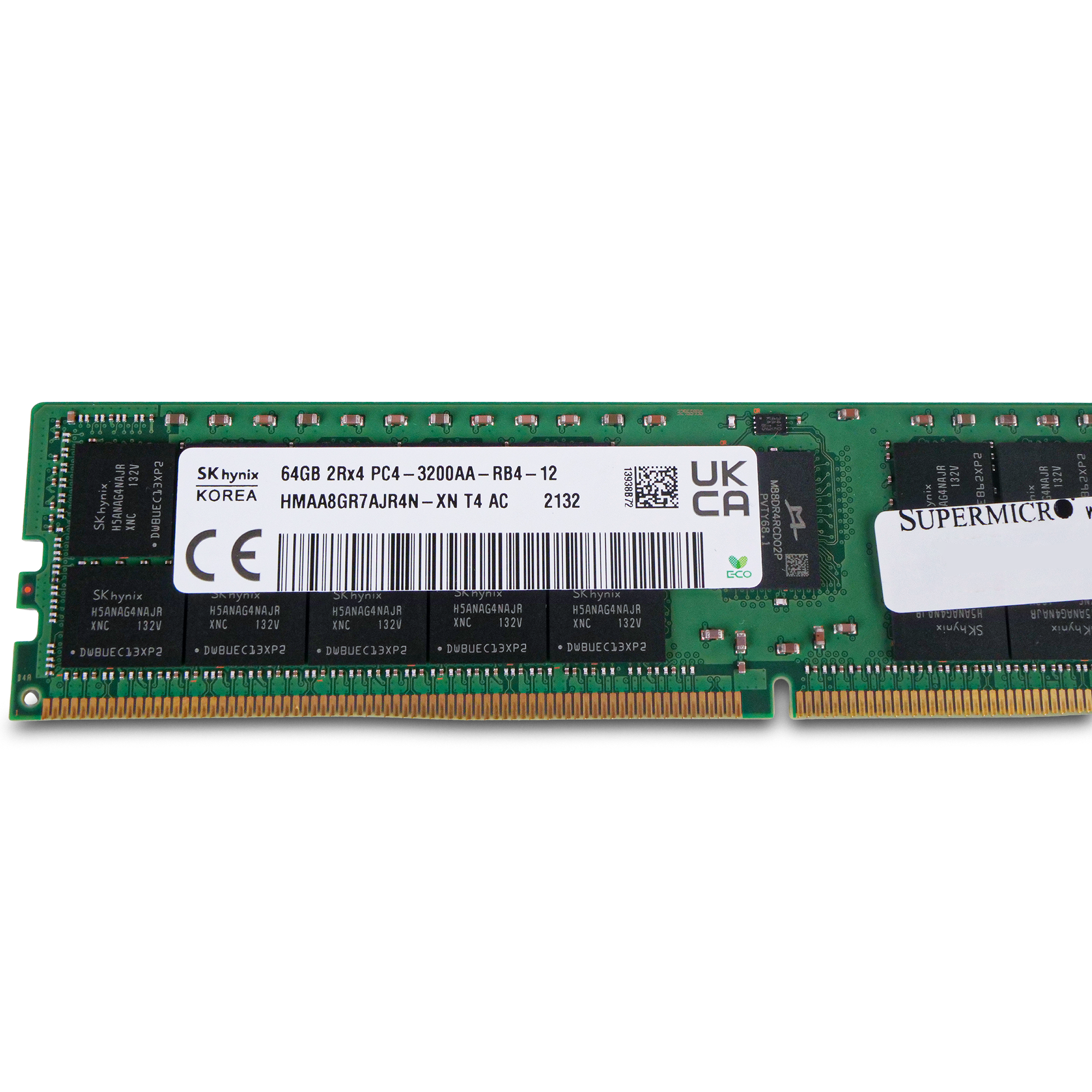 SK Hynix/SUPERMICRO HMAA8GR7AJR4N-XN 64GB DDR4 3200MHz 2Rx4 RDIMM ECC Server RAM (PC4-3200AA) Refurbished