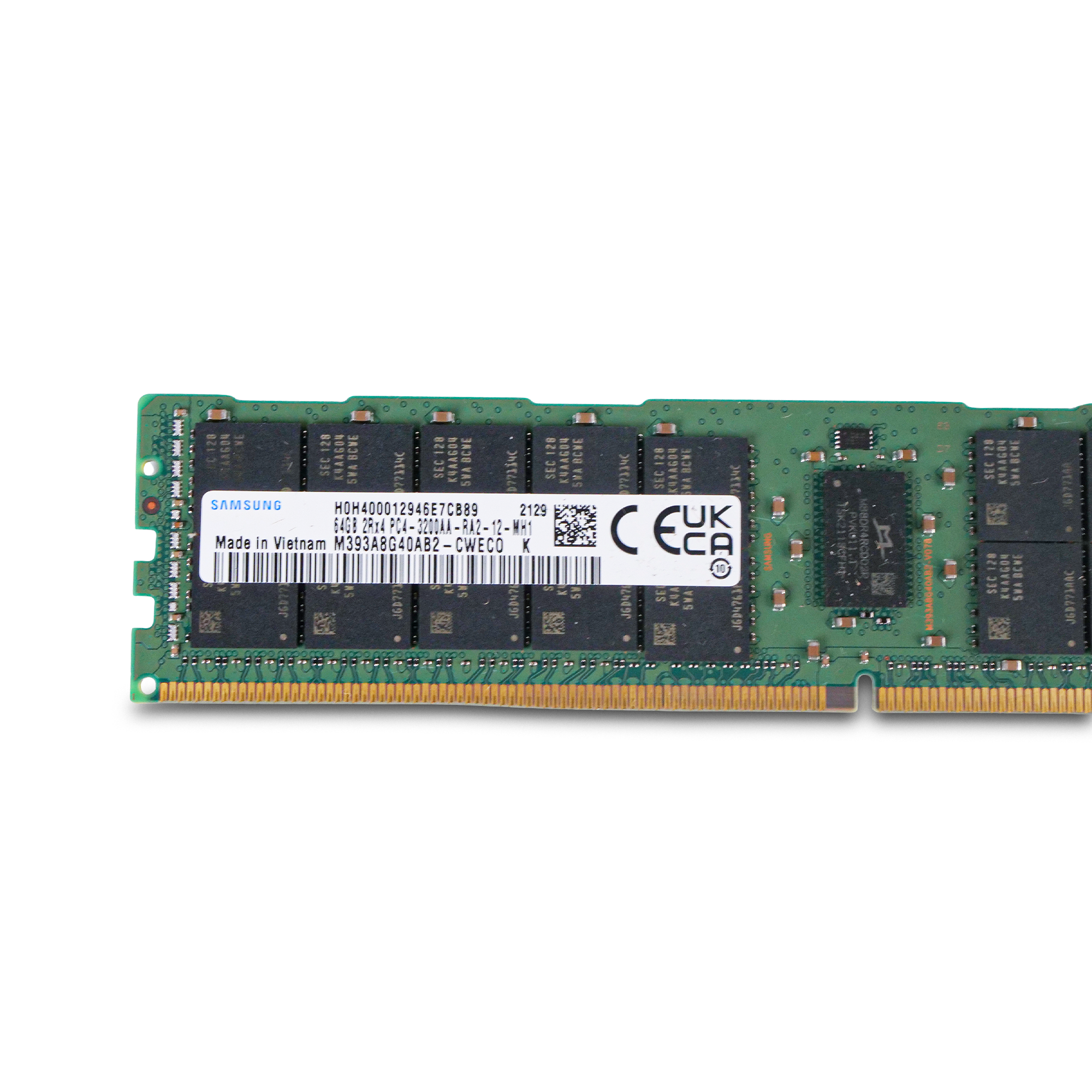 Samsung M393A8G40AB2-CWECO 64GB DDR4 3200MHz 2Rx4 RDIMM ECC Server RAM (PC4-3200AA) Refurbished