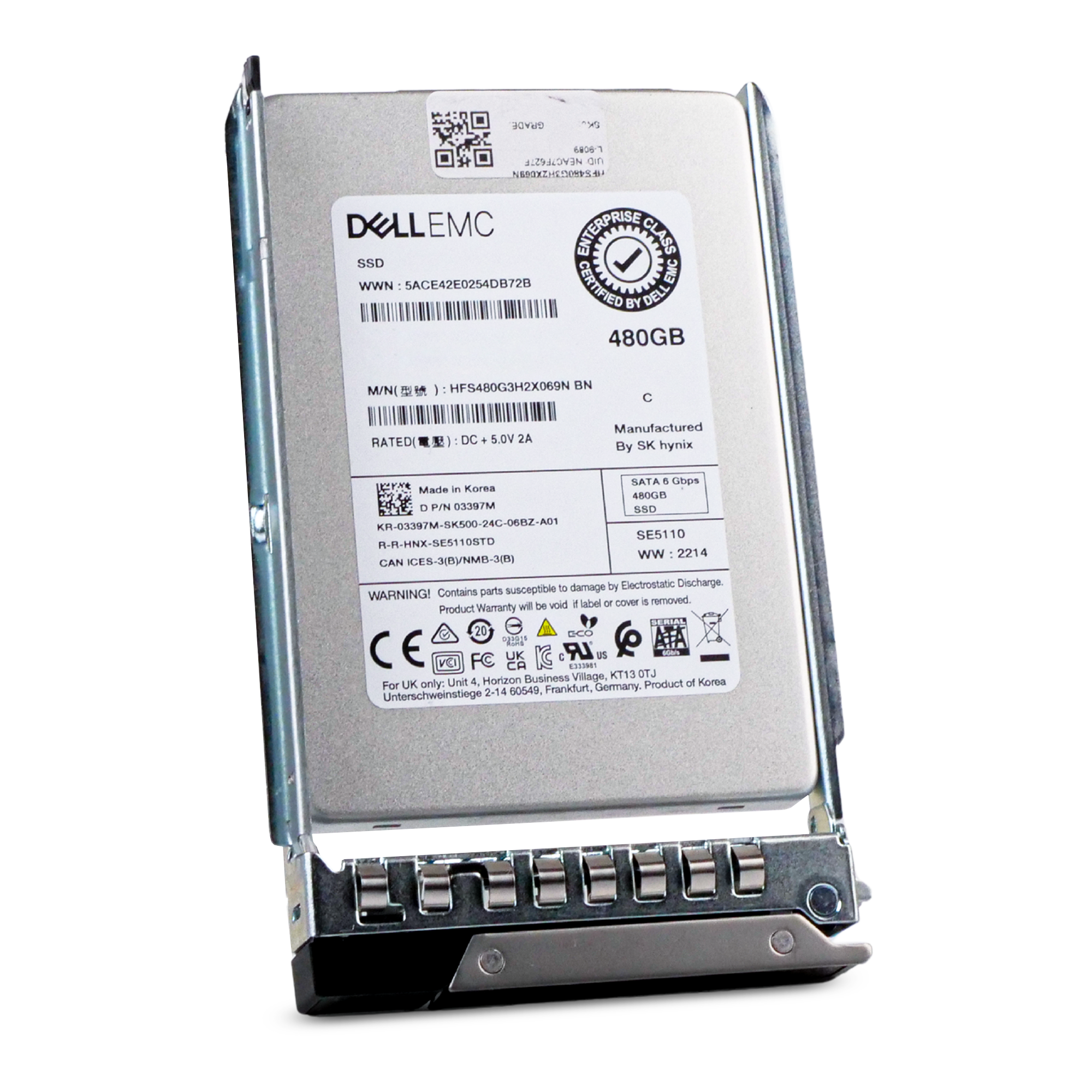 Dell G14 03397M 480GB 1 DWPD SATA 6Gb/s 3D TLC 2.5in Read Intensive Refurbished SSD
