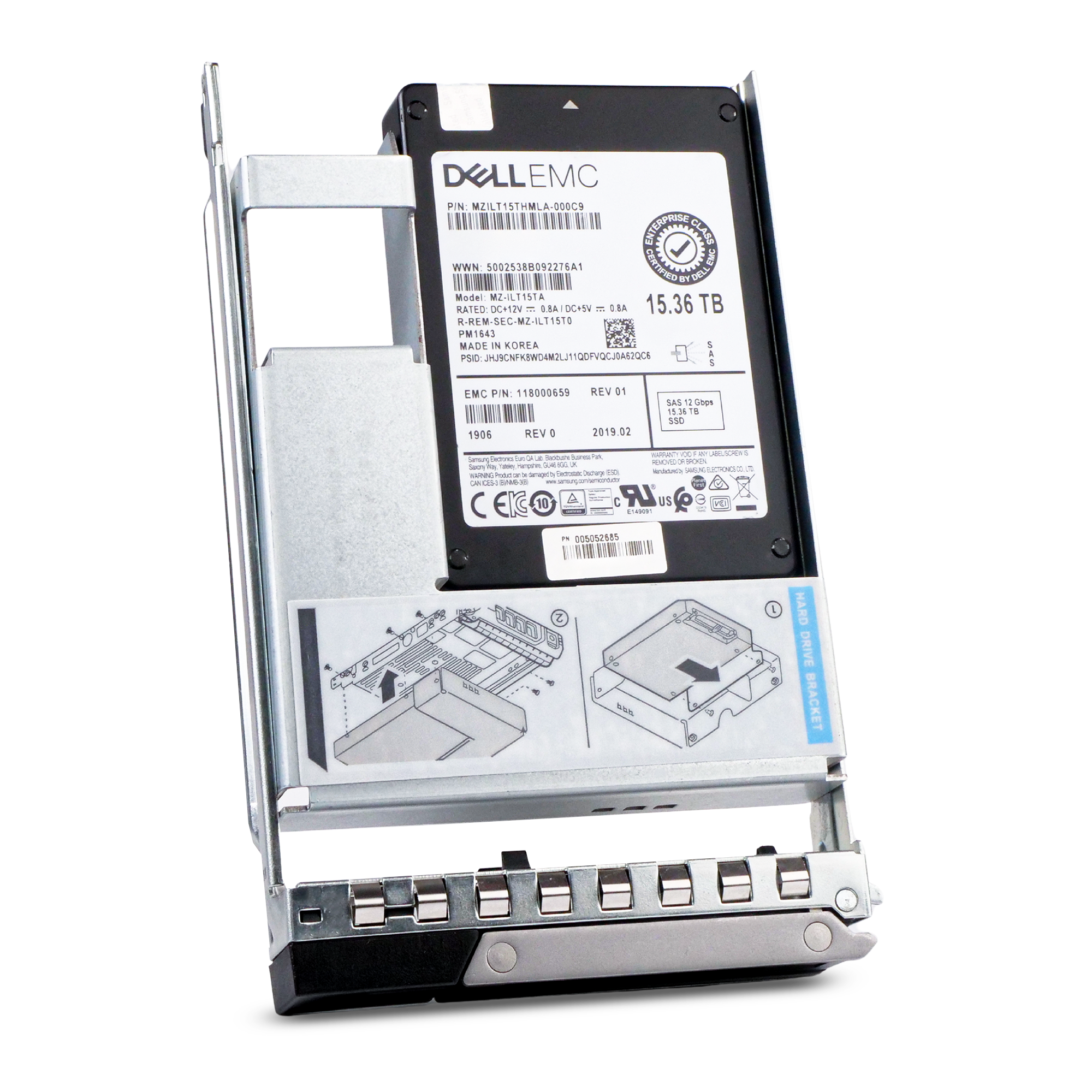 Dell G14 118000659 15.36TB 1 DWPD SAS 12Gb/s 3D TLC Hybrid 3.5in Refurbished SSD