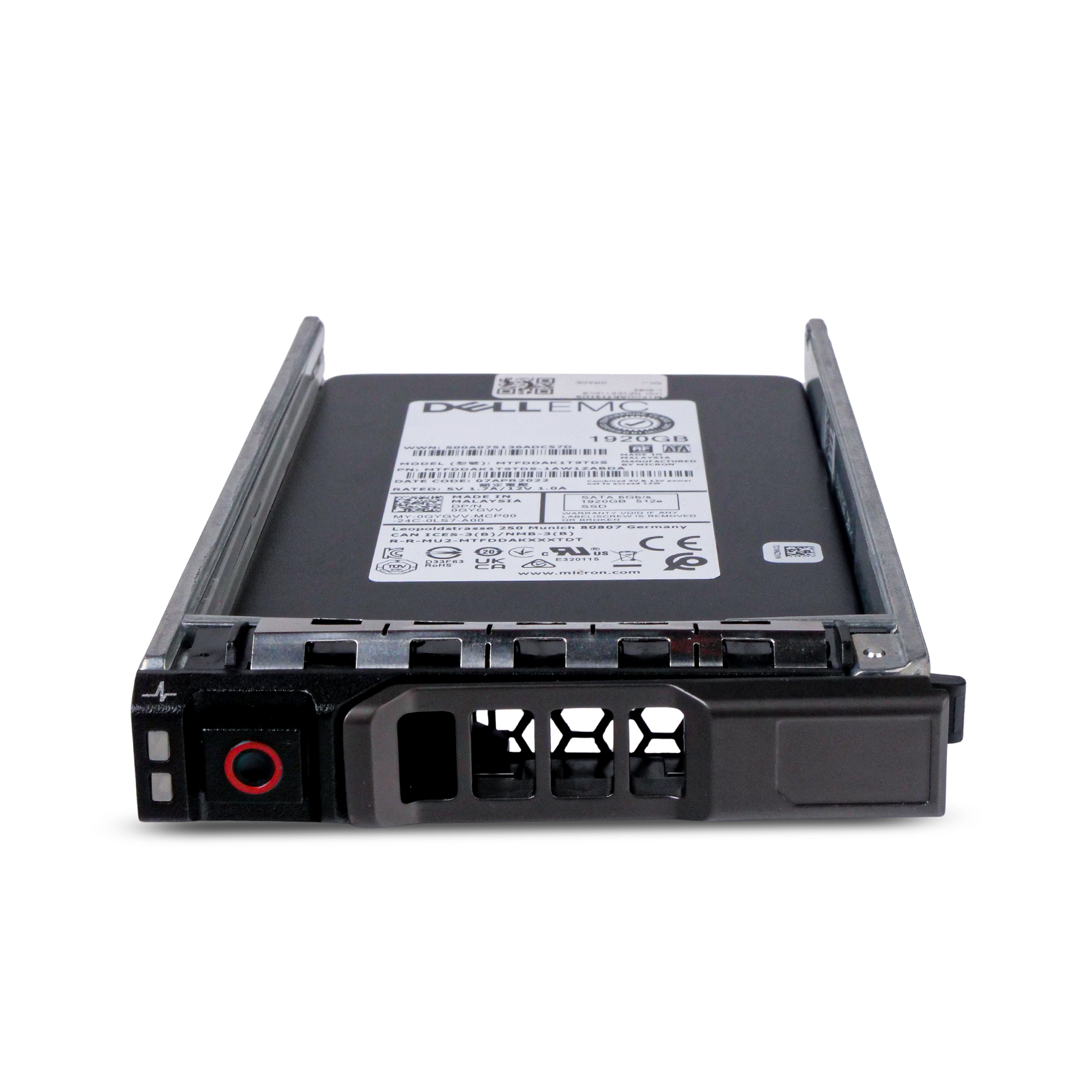 Dell G13 0GYGVV 1.92TB 1.5 DWPD SATA 6Gb/s 3D TLC 512e 2.5in Refurbished SSD