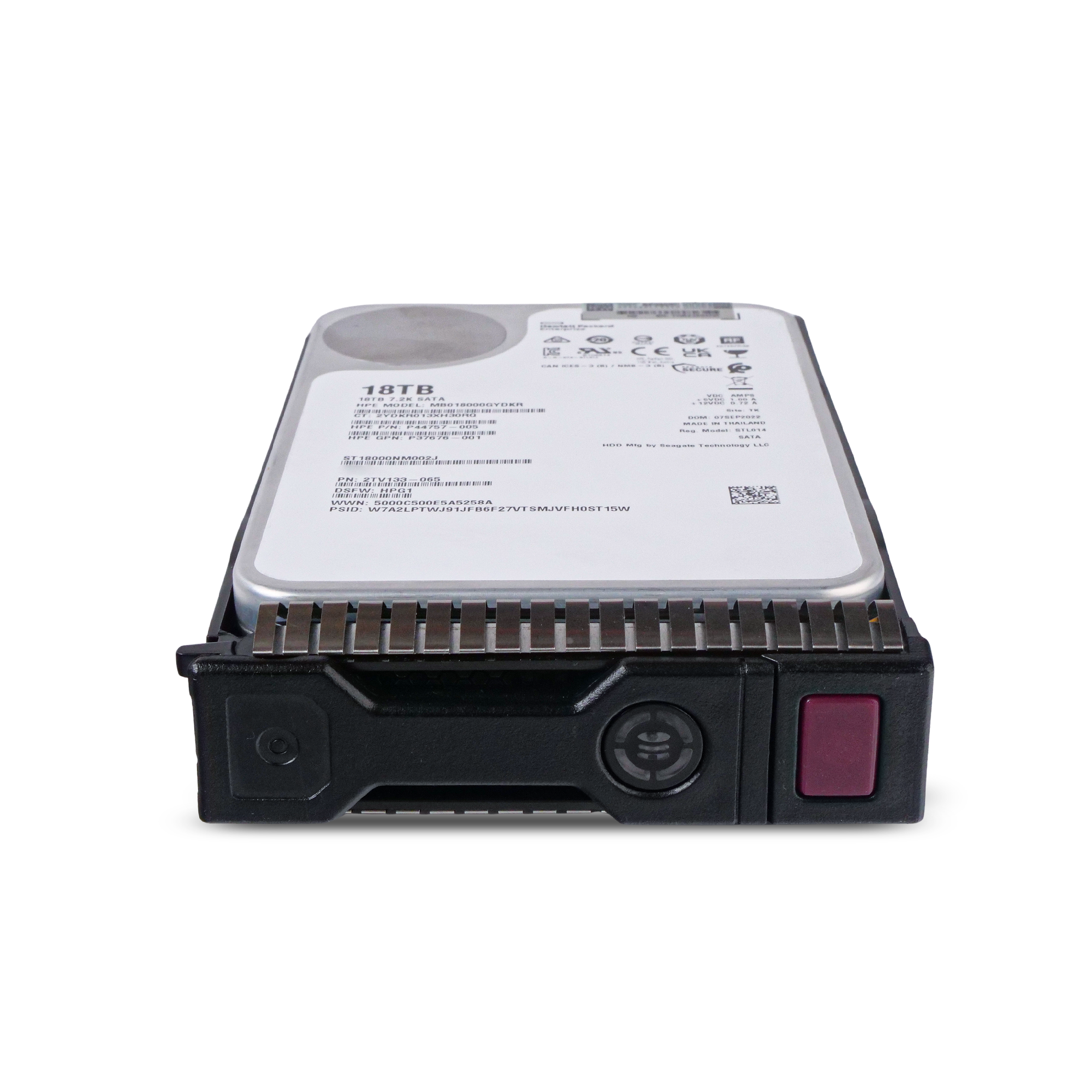 HP Generation 8 MB018000GYDKR P44757-005 18TB 7.2K RPM SATA 6Gb/s 512e 256MB 3.5in HDD