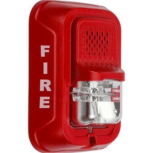 System Sensor P2RL Wall-Mount Horn Strobe Notification Appliance for Indoor Fire Alarm Systems