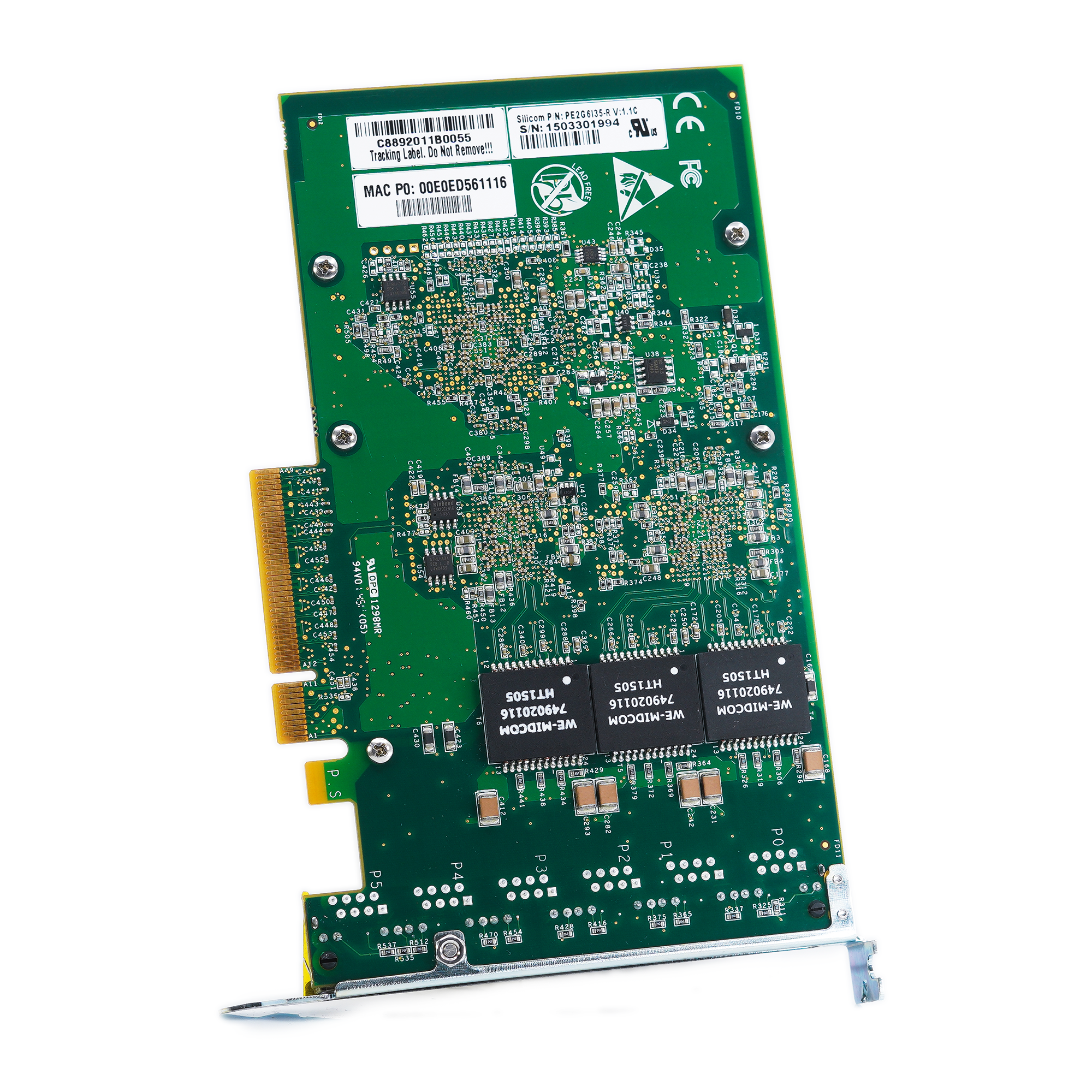 Silicom i350 Chipset PE2G6I35-R 6x 1Gbe PCIe x8 6 Port 1000Base-T Full Height Recertified NIC