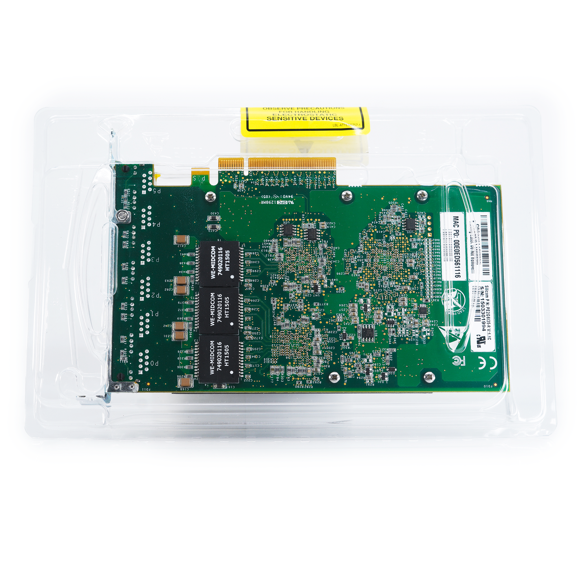 Silicom i350 Chipset PE2G6I35-R 6x 1Gbe PCIe x8 6 Port 1000Base-T Full Height Refurbished NIC