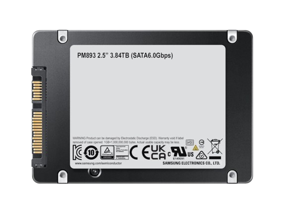 Samsung PM893 3.84TB SATA 6GB/s 2.5" Solid State Drive