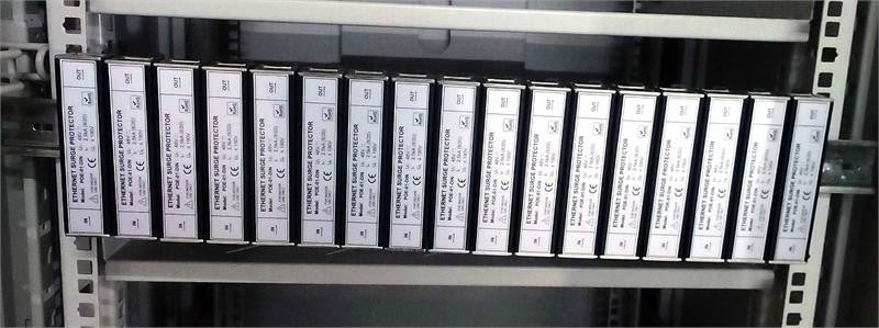 DIN-GBAR-10 - all copper grouding/earthing busbar for up to 10 POE-01-DIN protectors common ground connectivity