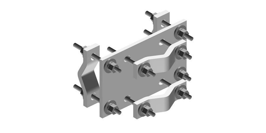 COMMSCOPE ANDREW SOLUTIONS CO-100 Crossover Plate, joins 1-1/2 in to 3-1/2 in OD round members