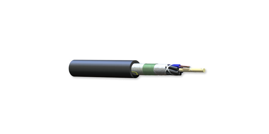 Industrial LSZH Tray-Rated, Loose Tube, Gel-Free Cable, 12 F, 50 um Multimode (OM3)