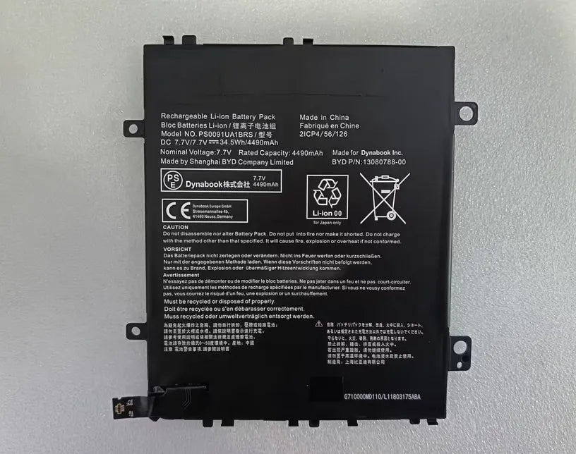 Toshiba Dynabook PS0091UA1BRS 13080788-00 Replacement Battery