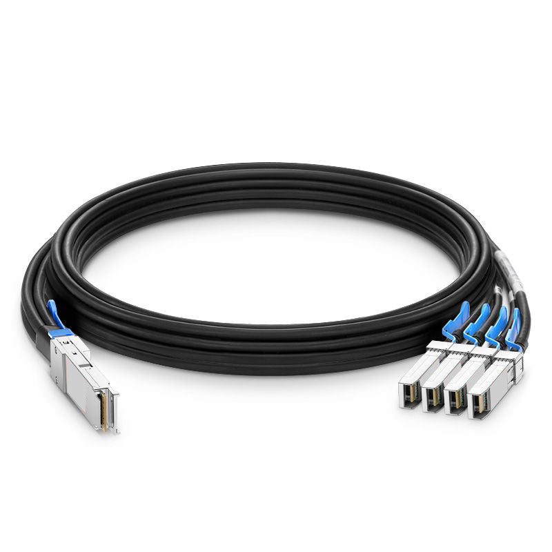 NSComm 100G QSFP28 to 4x25G SFP28 Direct Attach Copper Cable, PVC, up to 5m
