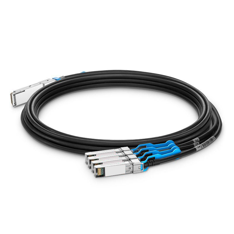 NSComm 100G QSFP28 to 4x25G SFP28 Direct Attach Copper Cable, PVC, up to 5m
