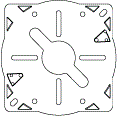 Bosch NDA-WMT4S-MICDOME 4S ELECTRICAL BOX MOUNT FOR FLEXIDOME micro 1