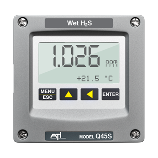 ATI Q45S Wet H2S Gas Detector Fixed Hydrogen Sulfide Monitoring System for Industrial Applications
