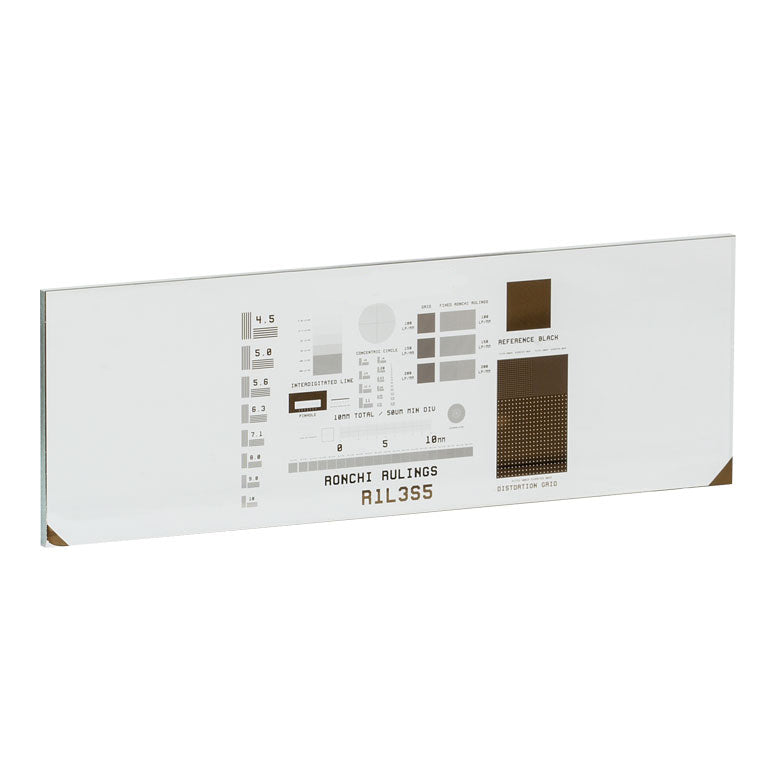 T-R1L3S5P - Positive Combined Resolution and Distortion Test Target, 3" x 1"