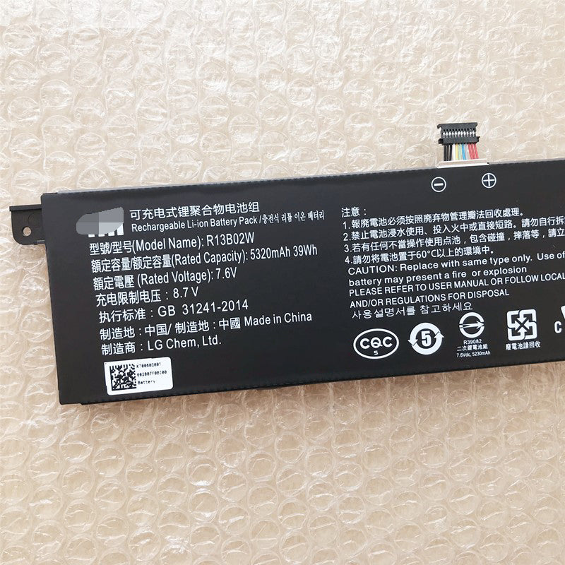 XiaoMi R13B02W R13B01W Mi Notebook Air 13.3 Inch 2018 Laptop Battery