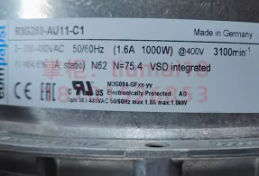 R3G280-AU11-C1 ebm-papst FAN 3-400V 1kw 3100rpm