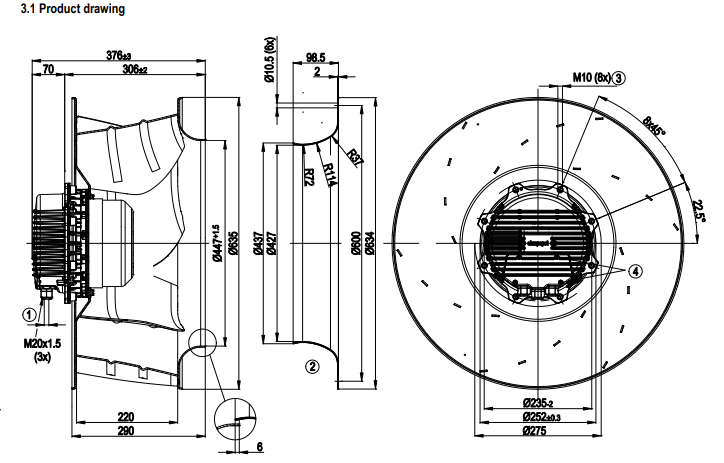 R3G630-AA08-03 ebm papst centrifugal fan