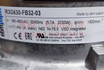 R3G630-FB32-03 ebm papst fan Motor M3G150-IF