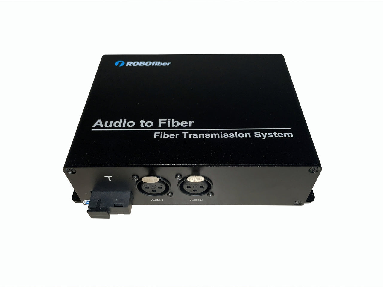 RB-AUDIO-02S-T two XLR balanced audio channels over fiber extender (Transmitter) single strand SMF, 20Km reach, SC