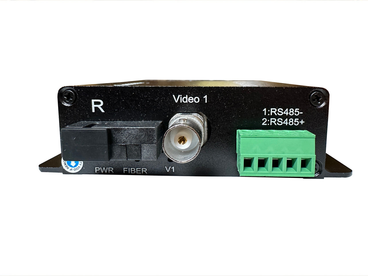 RB-VIDEO-1D1 Fiber optic composite video extender set over MM and SM fiber, single strand BiDi, 20Km reach, with RS485 channel transport (SET OF TWO)