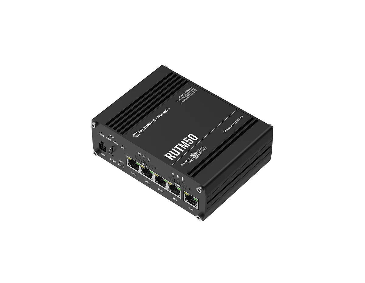 Teltonika Model RUTM50 Cellular 5G Router (RUTM50000000)
