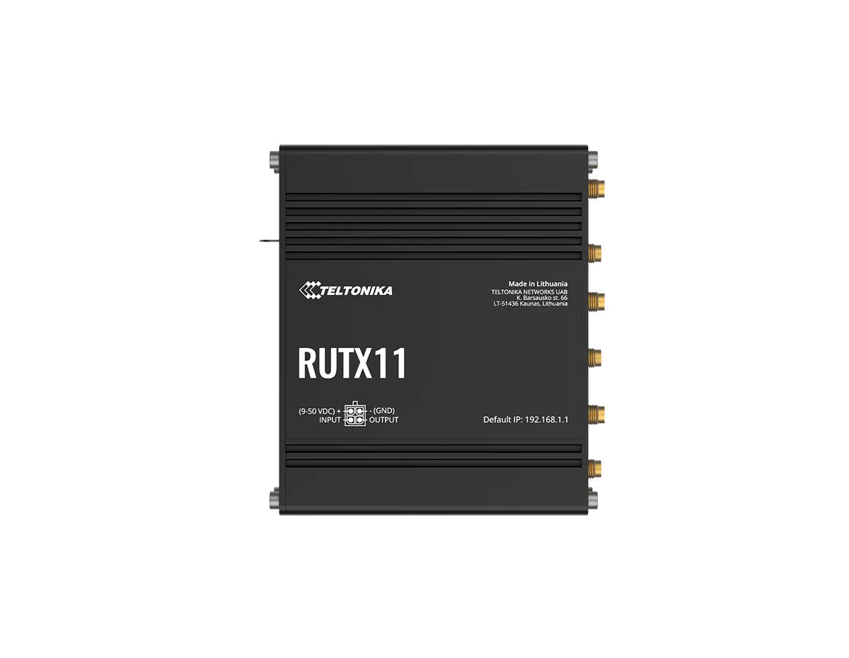 Teltonika RUTX11 Industrial 4G LTE Cat 6 Gigabit Router (RUTX11300400)