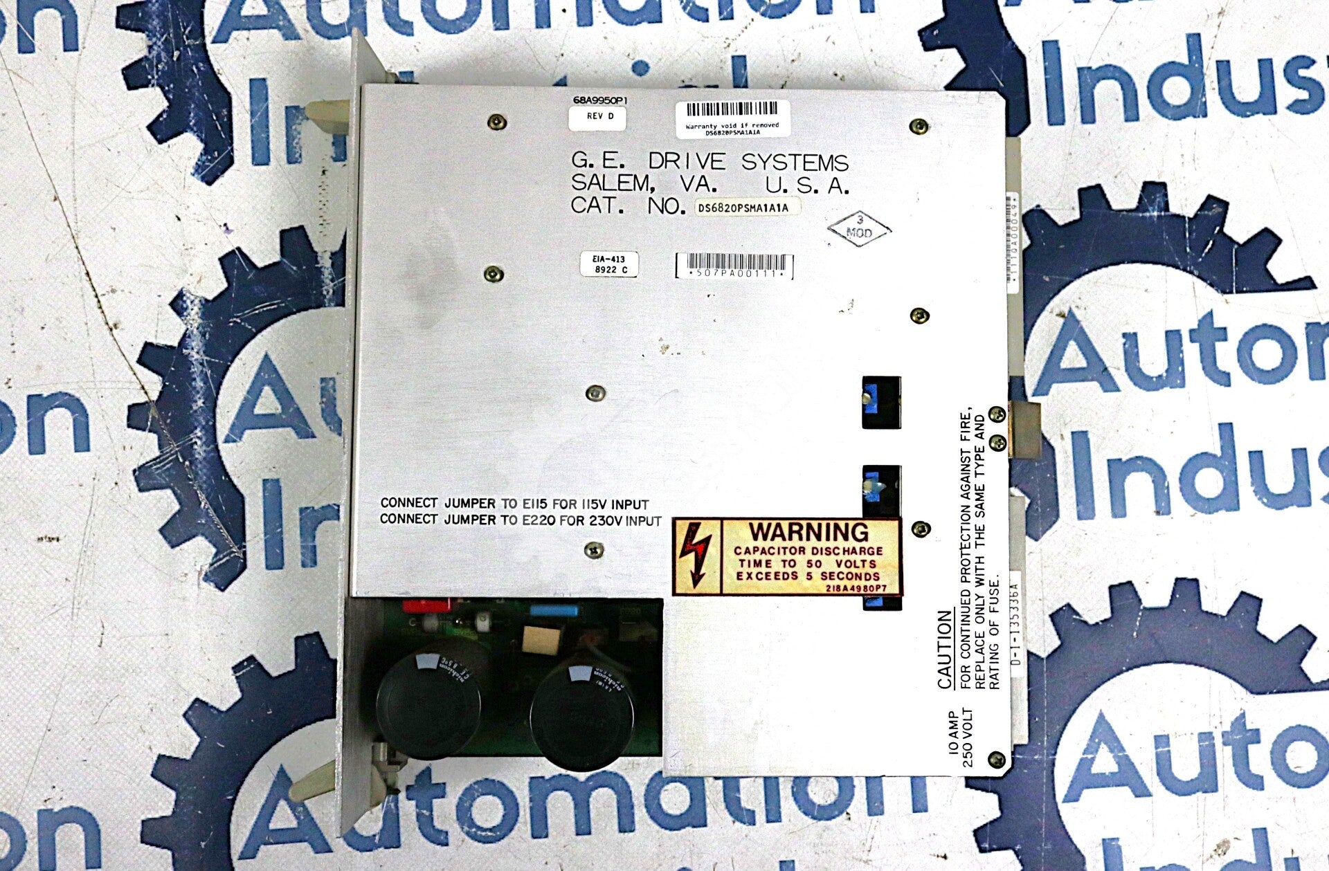 DS6820PSMA1A1A By General Electric DS6820PSMA 230VAC !0AMP Power Supply Module