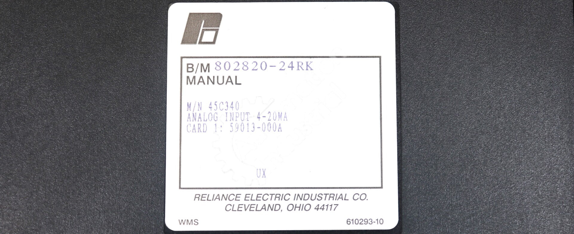 45C340 By Reliance Electric 4-20-MA Analog Input Module AutoMate