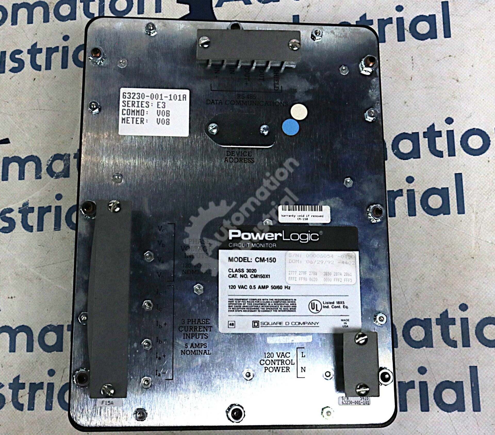 CM150 By Square D PowerLogic Class 3020 120VAC Circuit Monitor