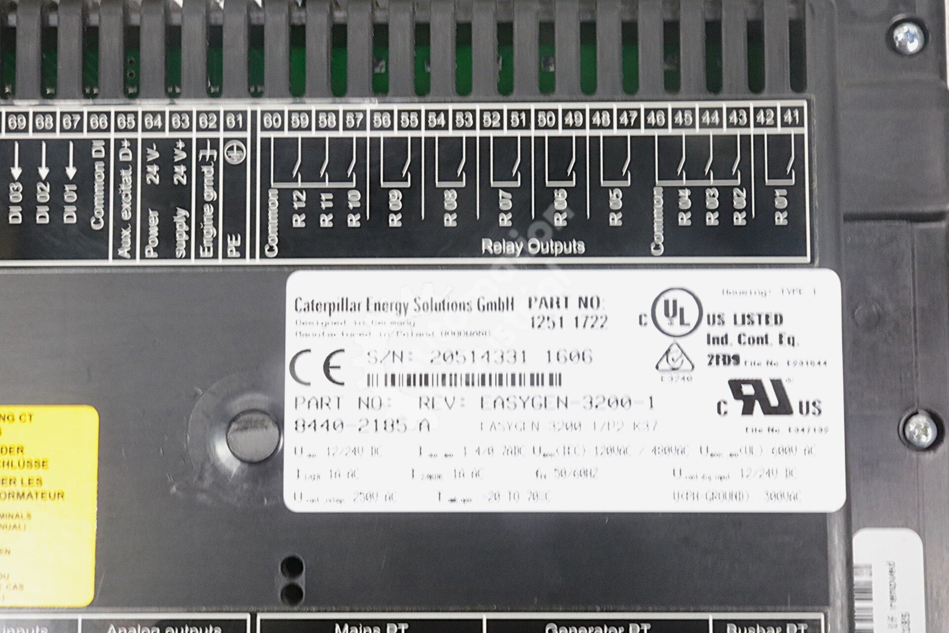 8440-2185 By Woodward EASYGEN-3200-1 12/24VDC Genset Controller