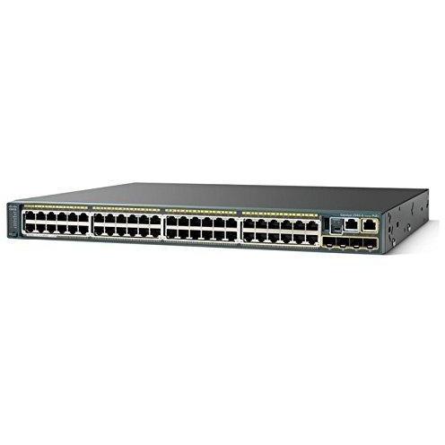(Renewed) Cisco WS-C2960S-48LPS-L Catalyst 2960S 48 GigE PoE 370W 4 x SFP, Lan Base-FoxTI